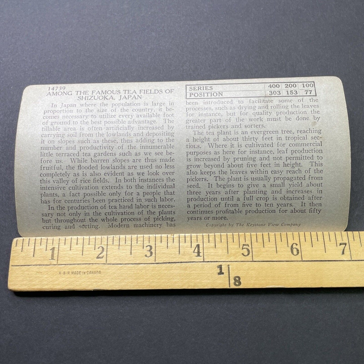 Antique 1910s Girl Carrying Tea On Back Japan Stereoview Photo Card P2752