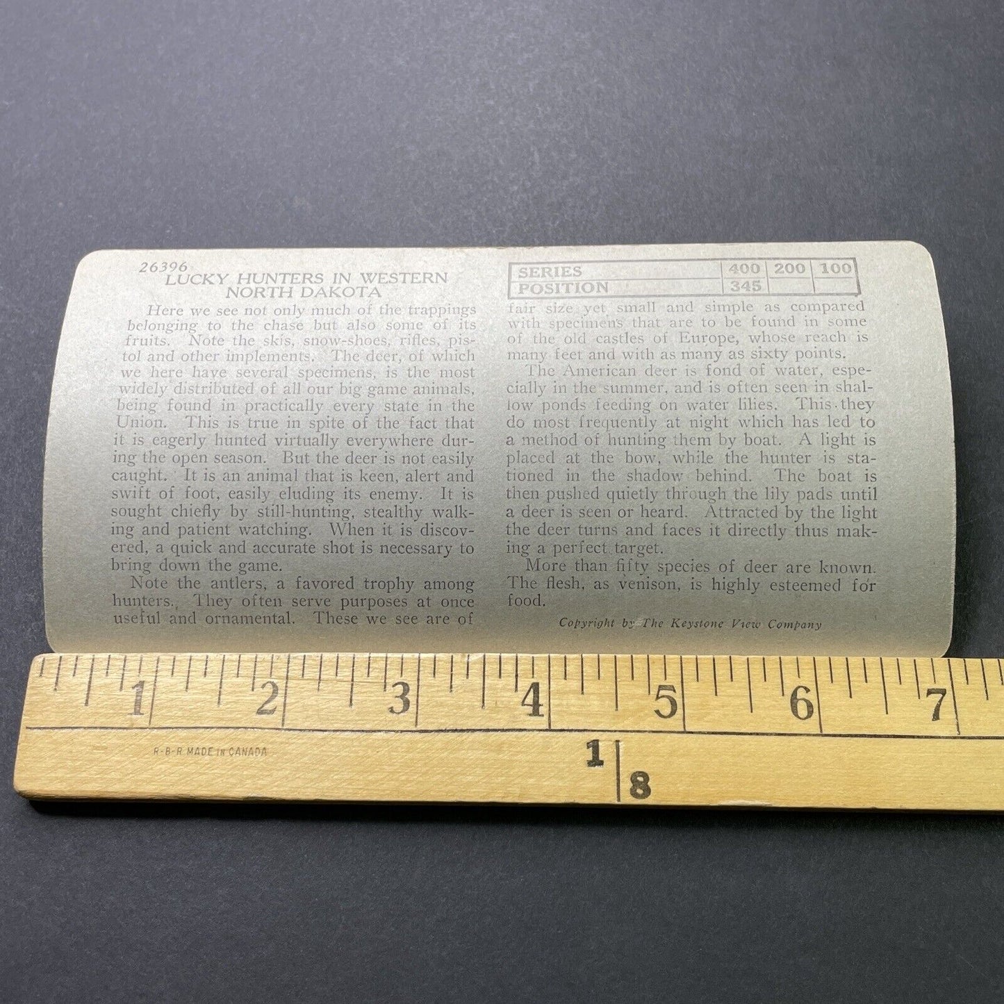 Antique 1910s Deer Hunters Smoking Pipes North Dakota Stereoview Photo Card 3183