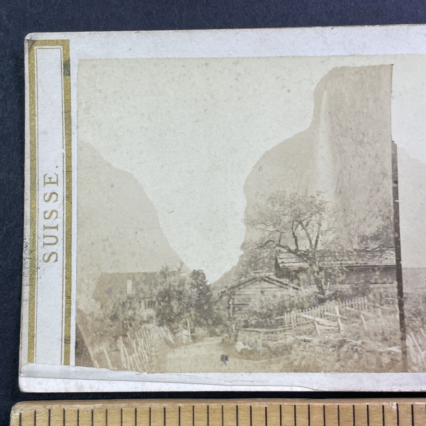 Staubbach Falls Stereoview Lauterbrunnen Switzerland Antique c1860 X4233