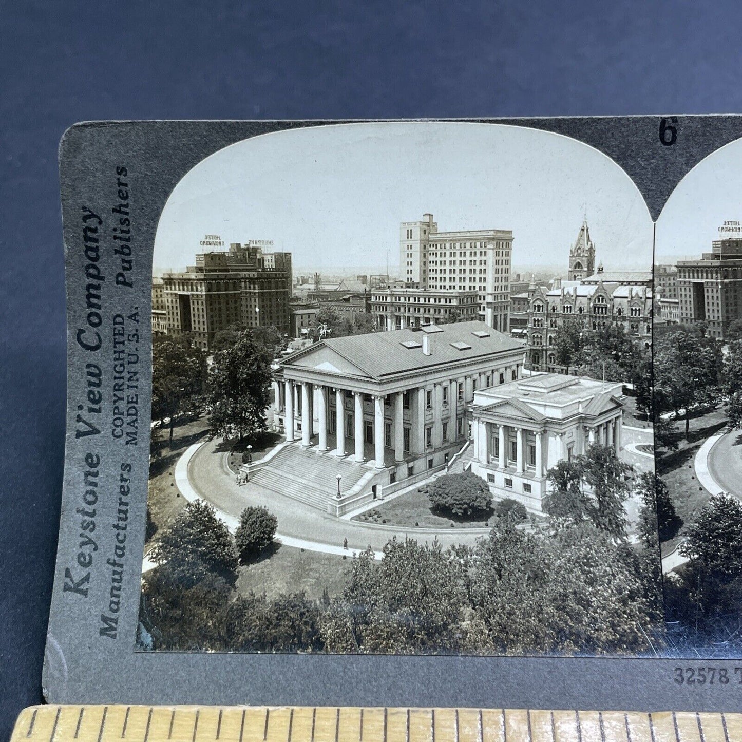 Antique 1929 Capitol Confederate States Richmond VA Stereoview Photo Card P1935