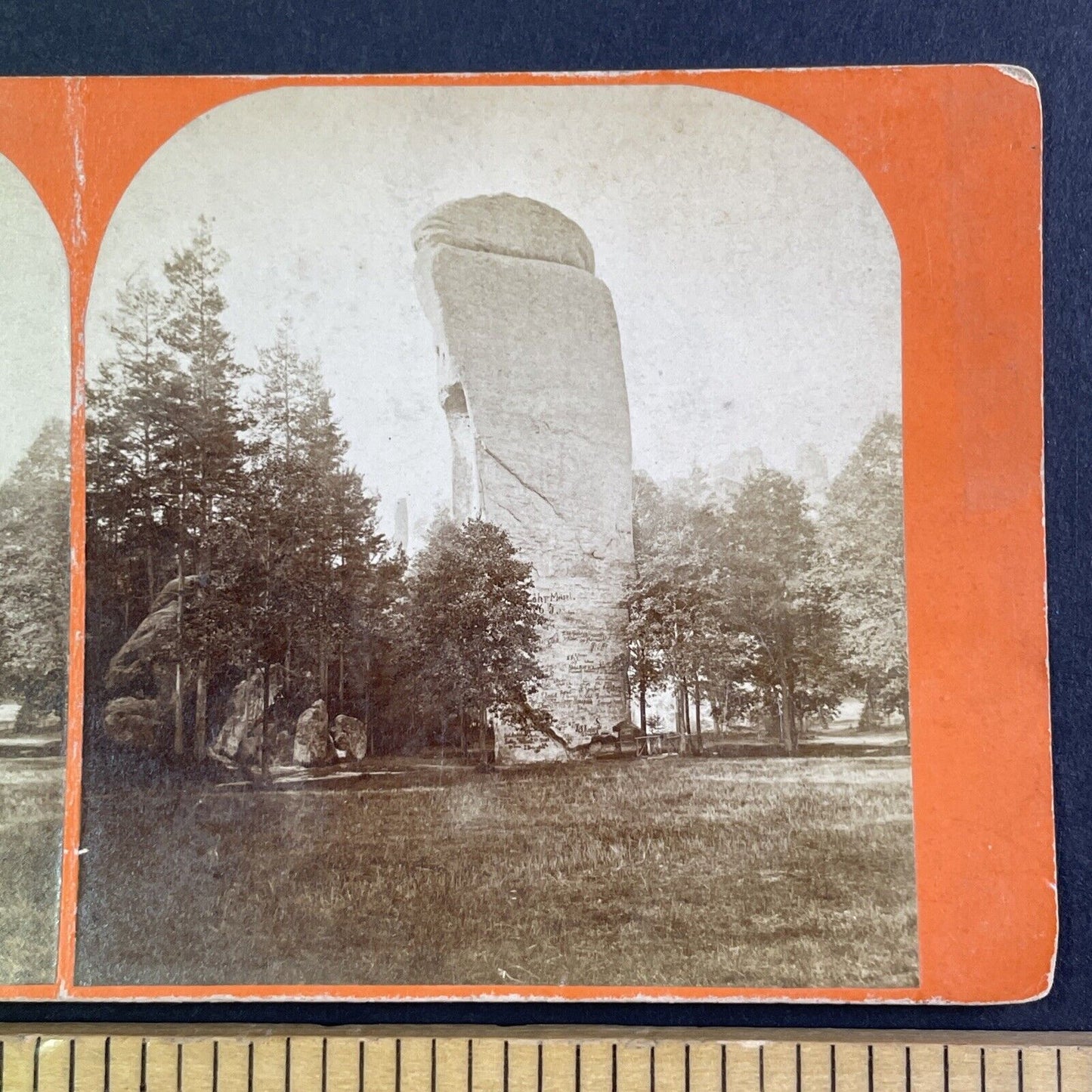 Adrspach-Teplice Rocks Czechoslovakia Stereoview Antique c1865 X3271 CREASED