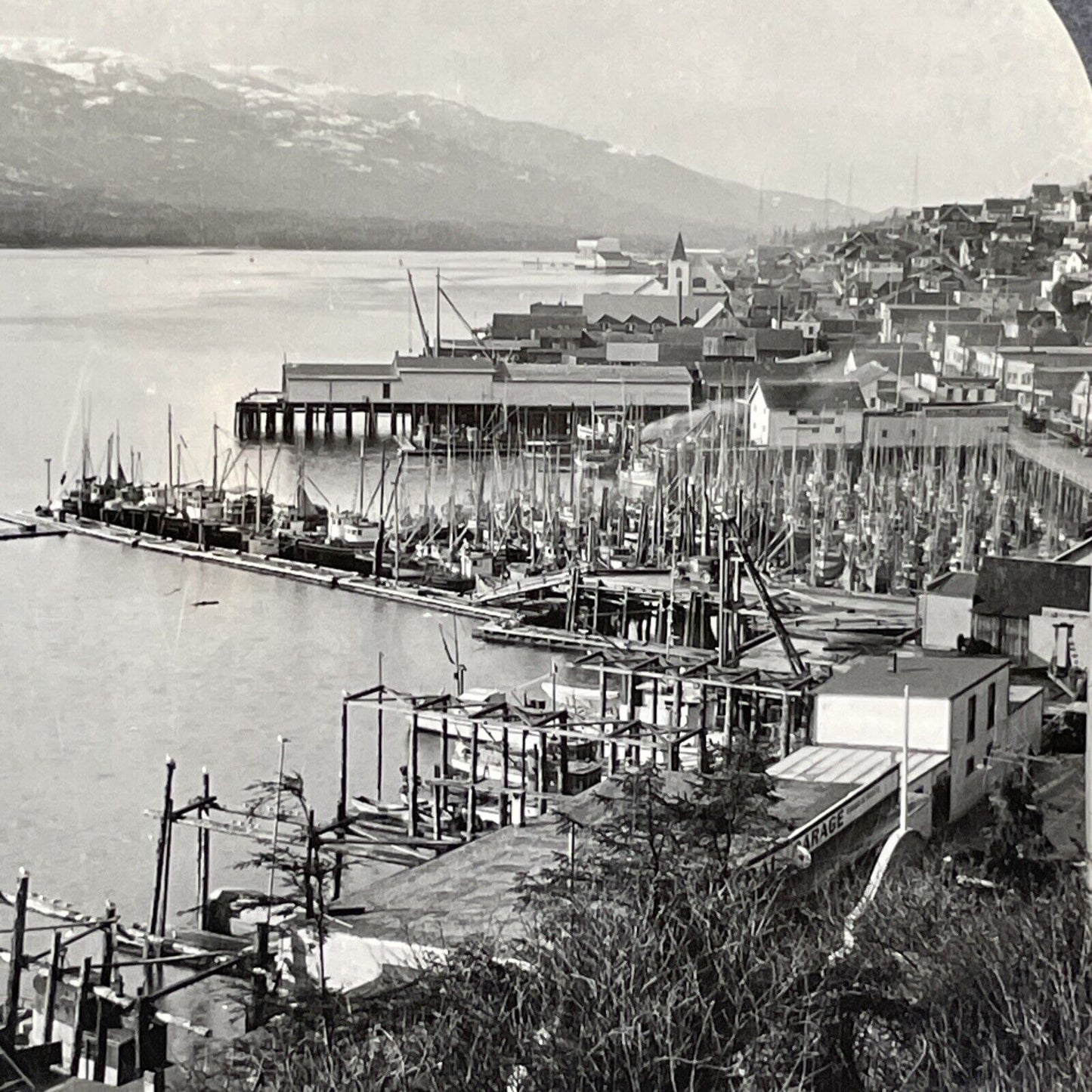 Ketchikan Village Revillagigedo Island Alaska Stereoview Antique c1920s Y1140