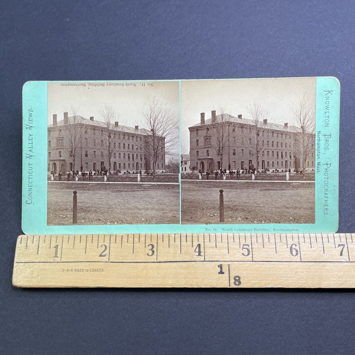 Antique 1870s Williston Chinese School Easthampton MA Stereoview Photo Card V466