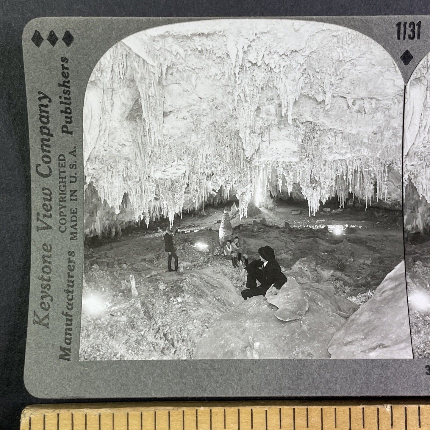 Papoose Chamber Carlsbad Caverns Stereoview New Mexico Antique c1920s Y1148