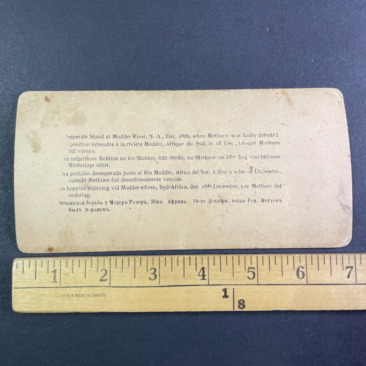 Boer War Soldiers Making a Final Stand Stereoview South Africa c1900 Y3004