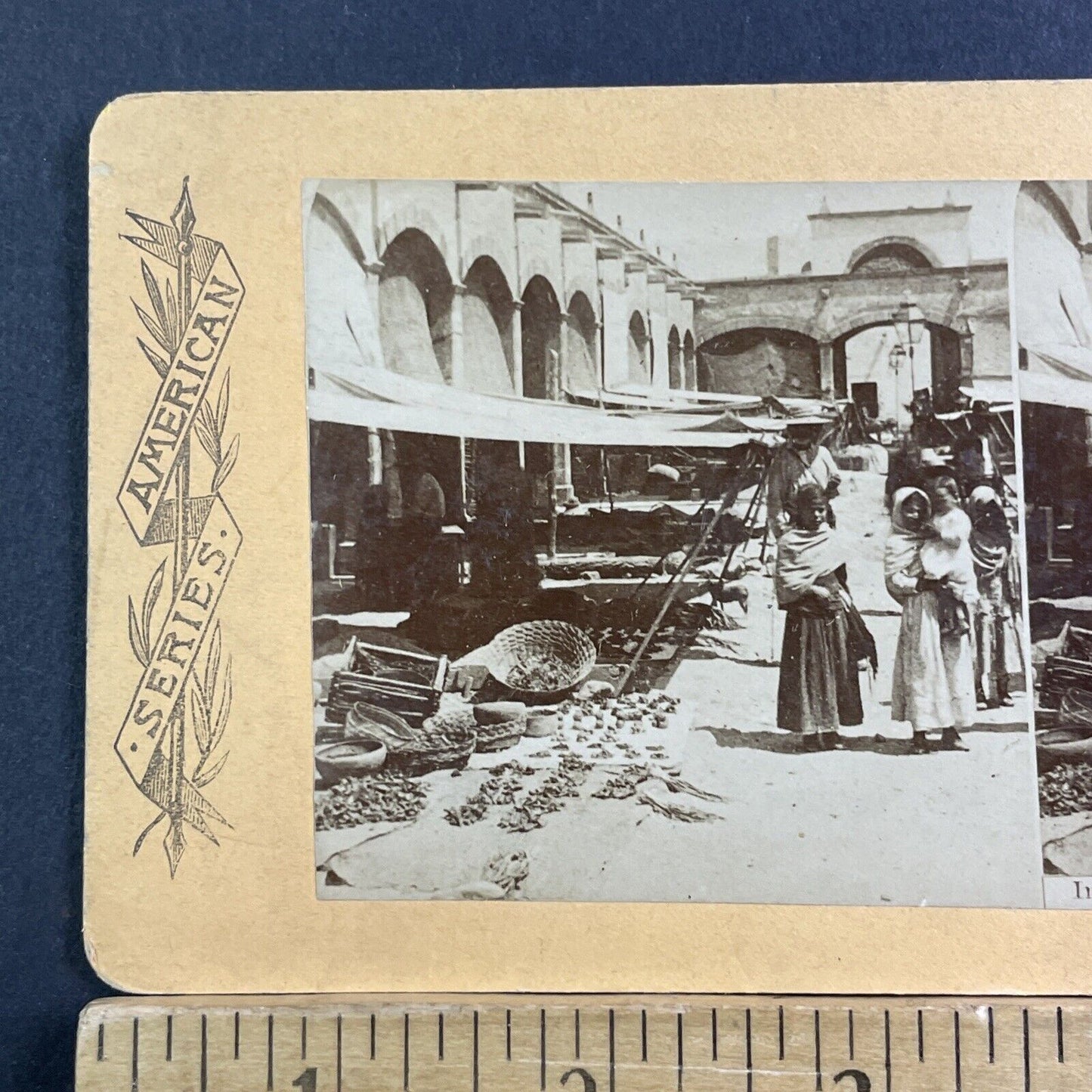 Grain Market Chihuahua Mexico Stereoview City View Antique c1880 X1545