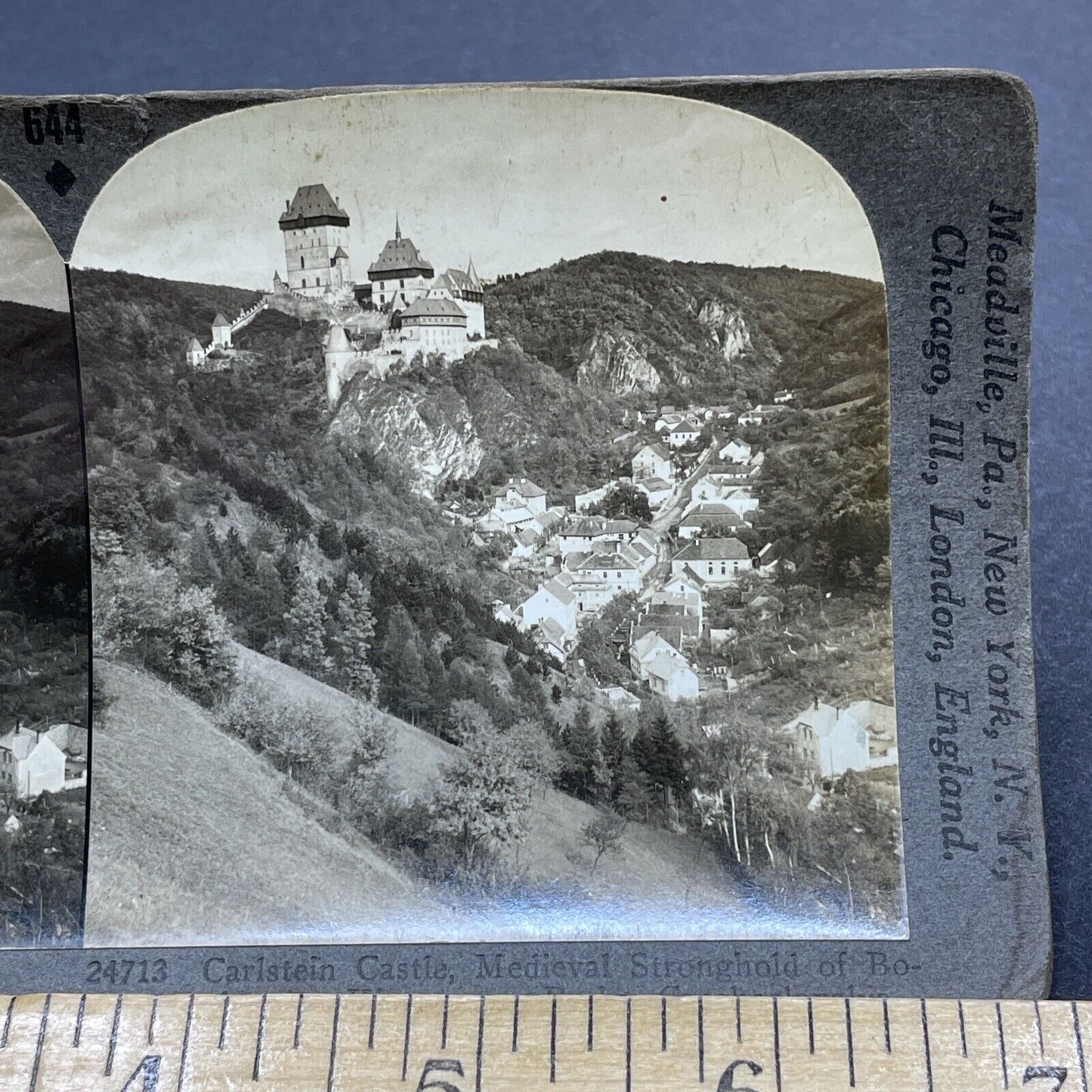 Antique 1919 Prague Czech Republic Czechoslovakia Stereoview Photo Card P2056