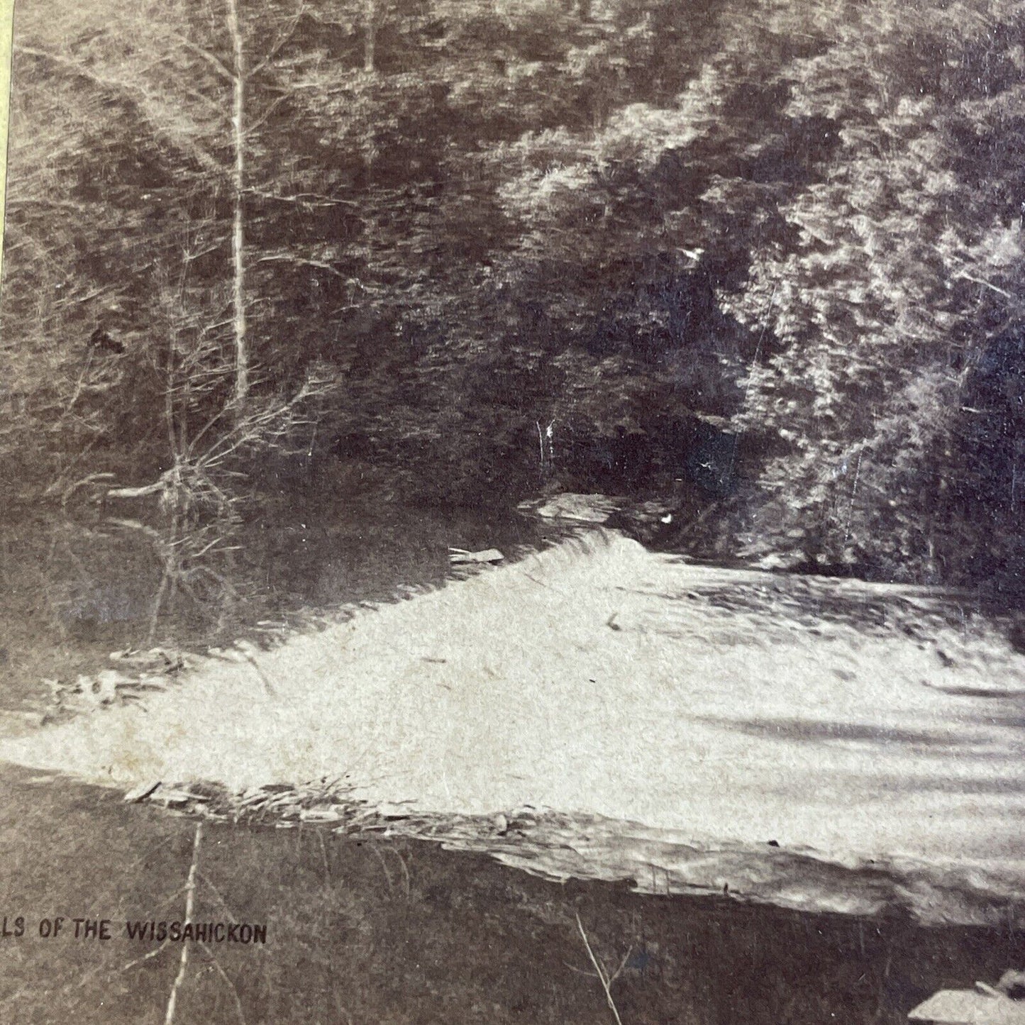 Antique 1870s Wissahickon Creek Philadelphia PA Stereoview Photo Card P4807