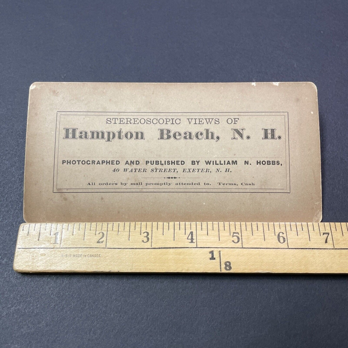 Antique 1870s Hampton Beach New Hampshire Stereoview Photo Card V2153