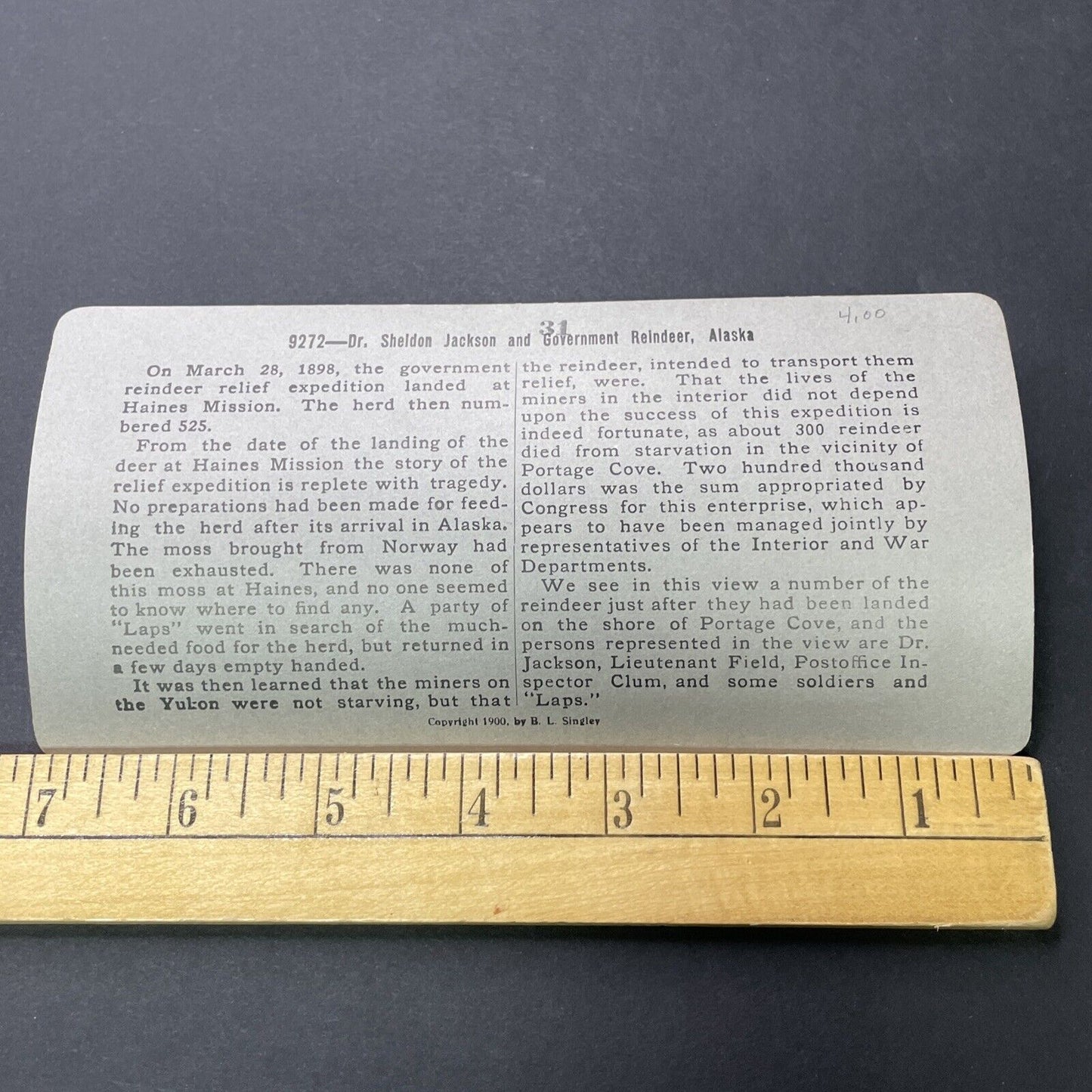 Antique 1900 Sheldon Jackson In Haines Alaska Stereoview Photo Card P2329