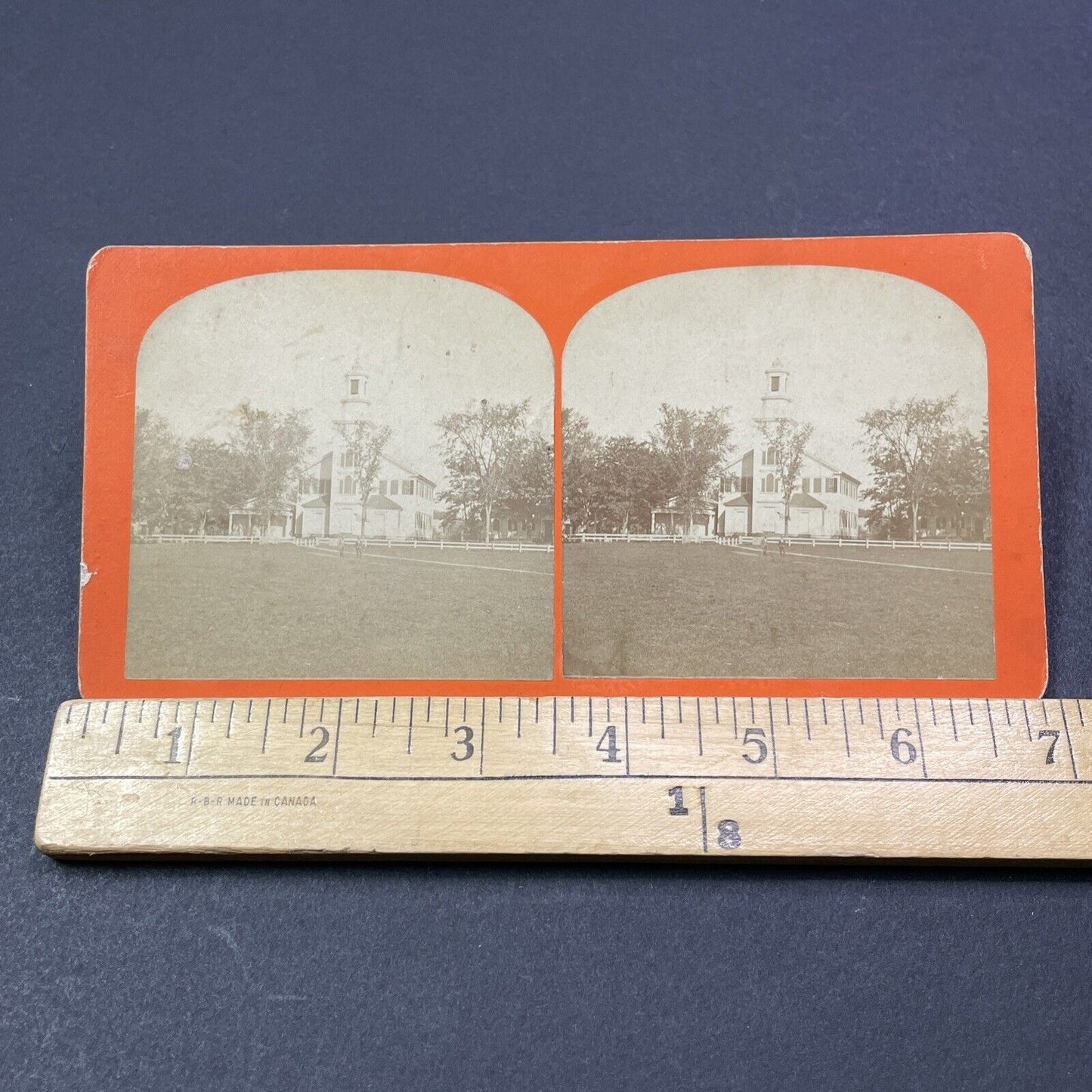 Antique 1860s Church In Hanover New Hampshire Stereoview Photo Card V2055