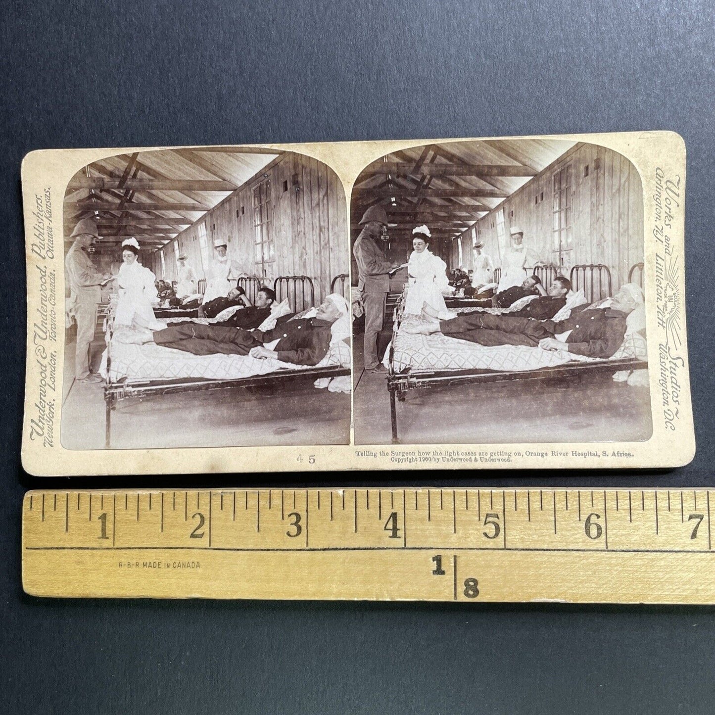 Antique 1900 Boer War Injured Soldiers Prieska SA Stereoview Photo Card P1650