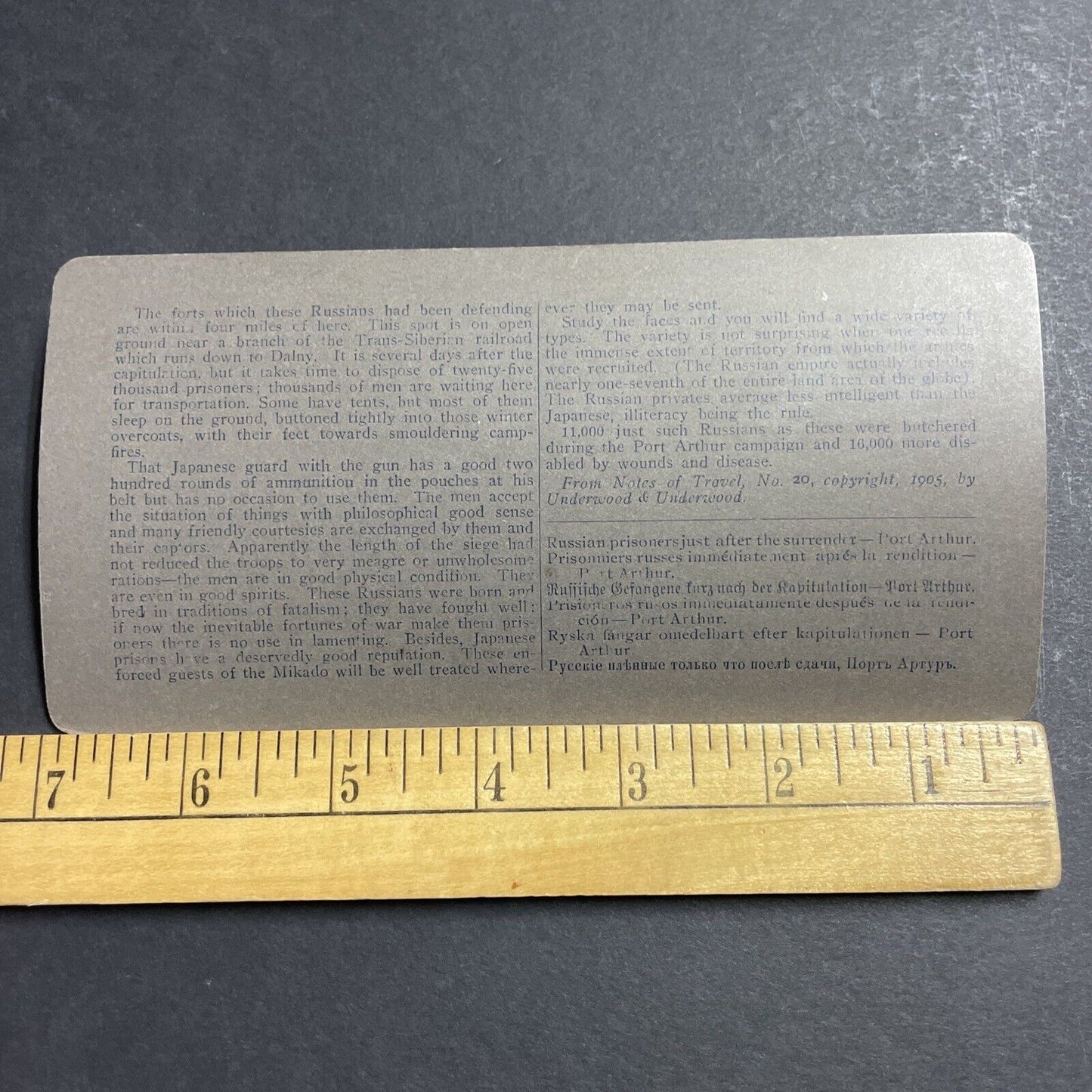 Antique 1905 Russian Soldiers Prisoner By Japan Army Stereoview Photo Card P1820