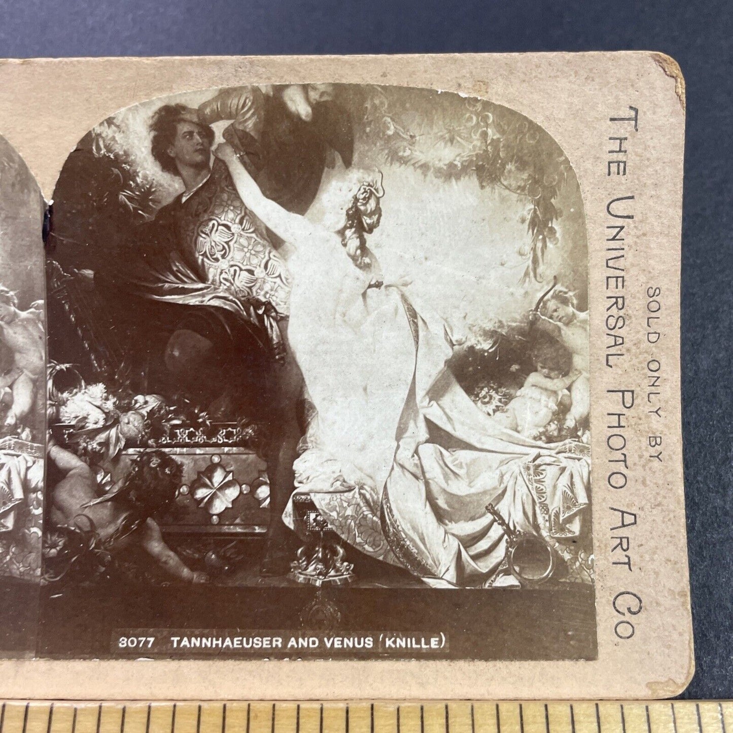 Antique 1880s Nude Venus In Tannhauser Opera Stereoview Photo Card P3997