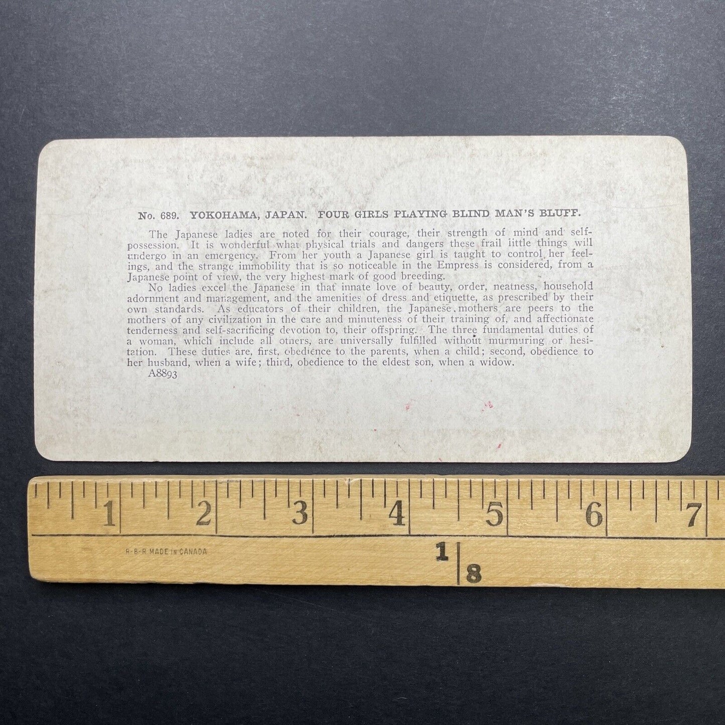 Antique 1905 Traditional Japanese Women Girls Stereoview Photo Card P580-096