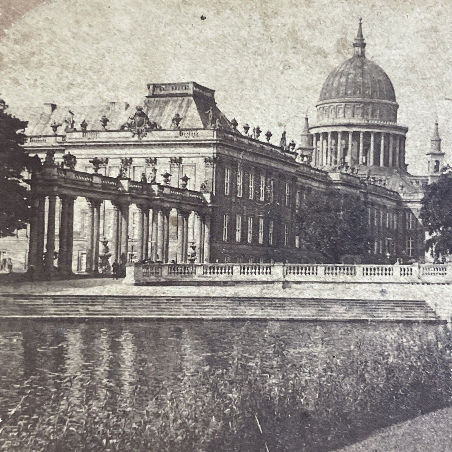 Antique 1880s Potsdam City Palace Germany Stereoview Photo Card P5122