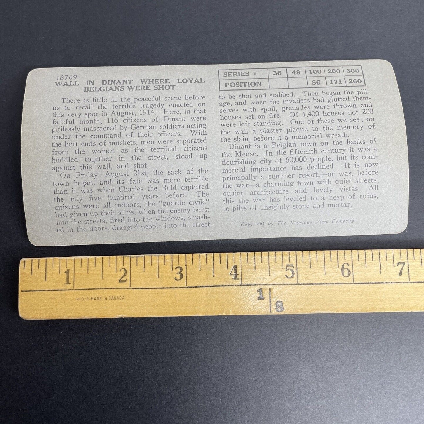 Antique 1919 Charles De Broqueville & Family Dinant Stereoview Photo Card PC840