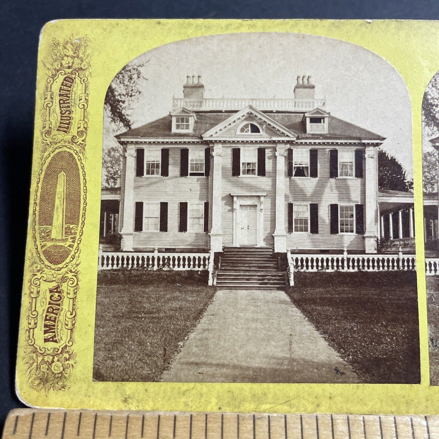 Antique 1870s Headquarters National Historic Site Stereoview Photo Card P5119
