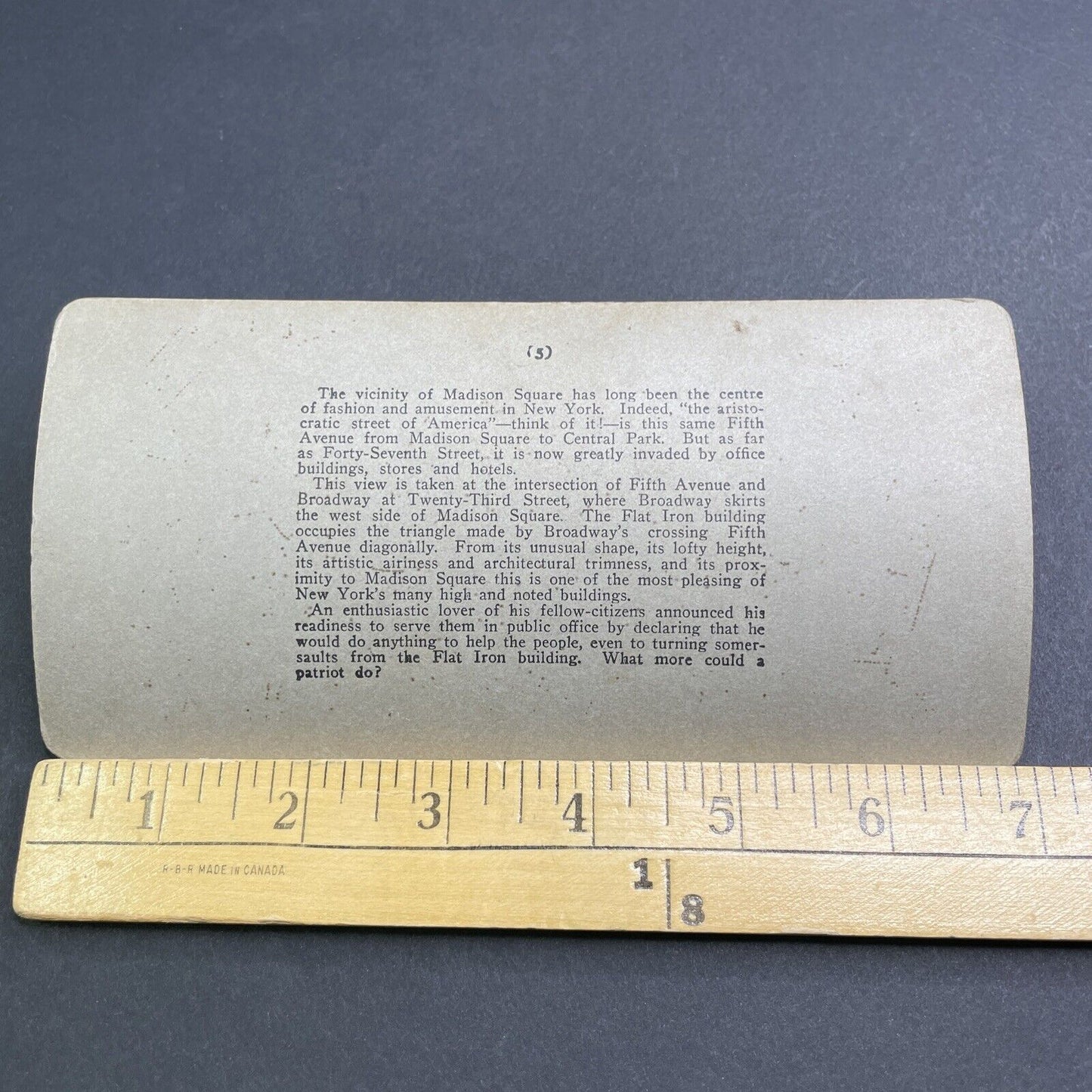 Antique 1903 Flat Iron Building Manhattan New York Stereoview Photo Card P1930