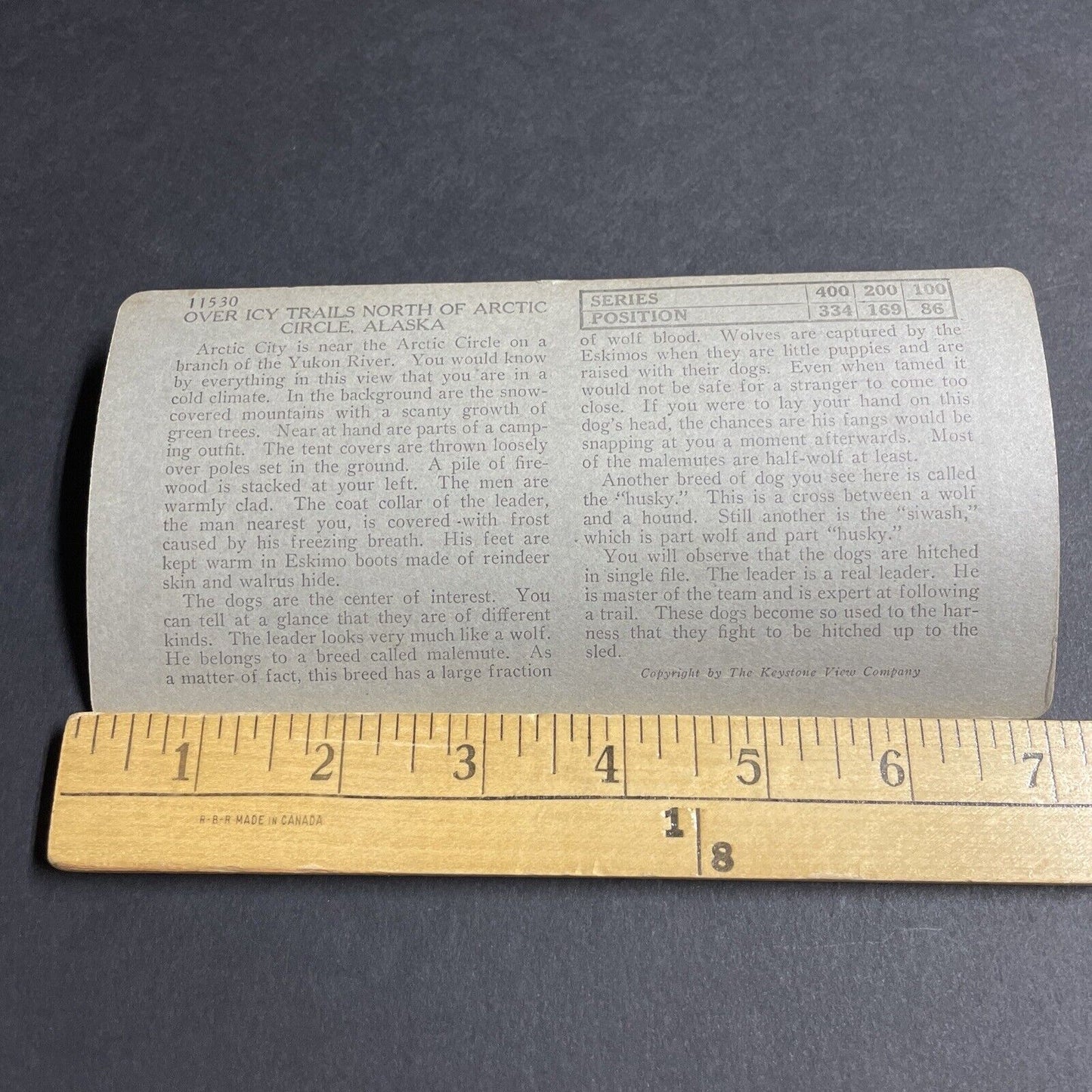 Antique 1910s Early Explorers Northern Alaska Stereoview Photo Card P3194