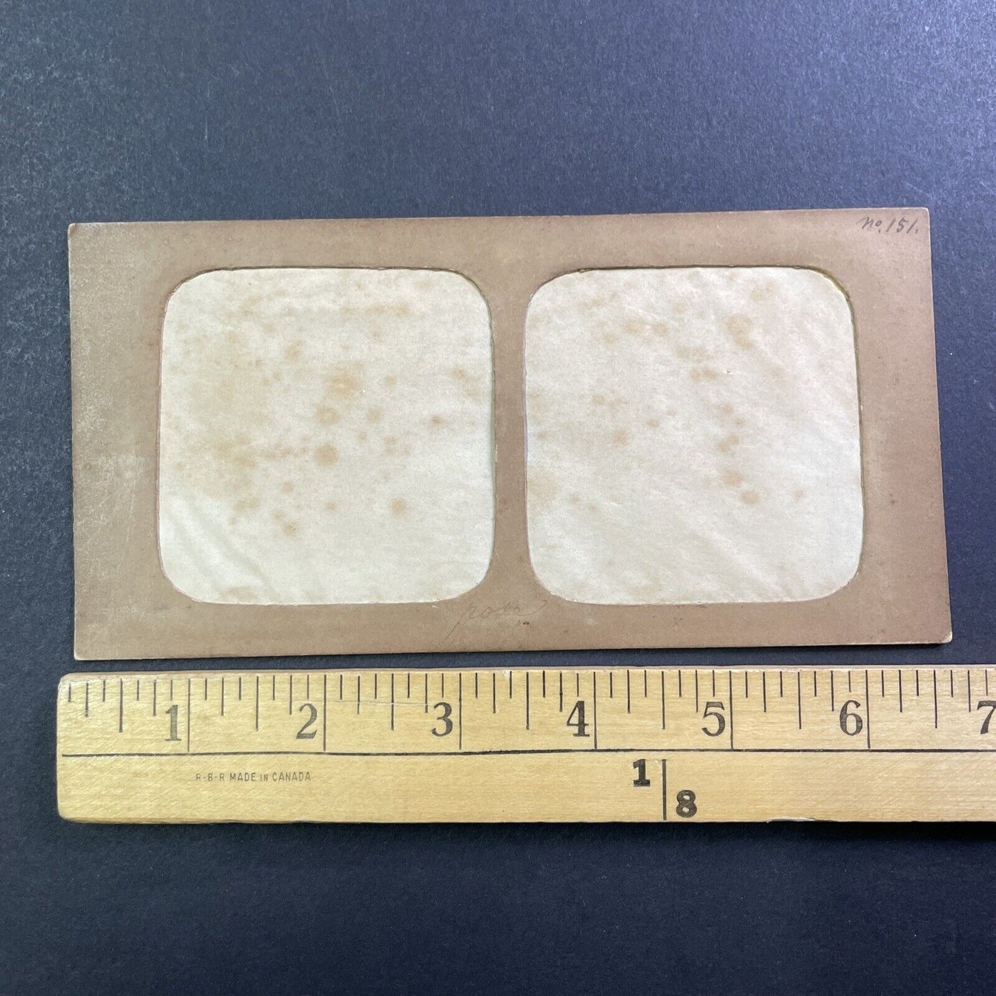 Nude Woman Seated Stereoview Hold-To-Light French Tissue Antique c1860s Y023