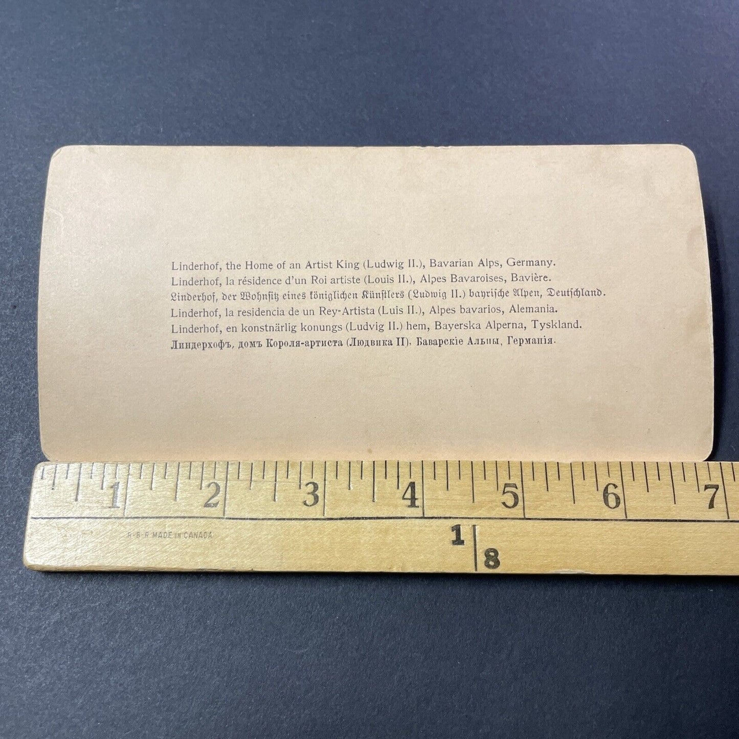 Antique 1898 Linderhof Castle Bavaria Germany Stereoview Photo Card V3213