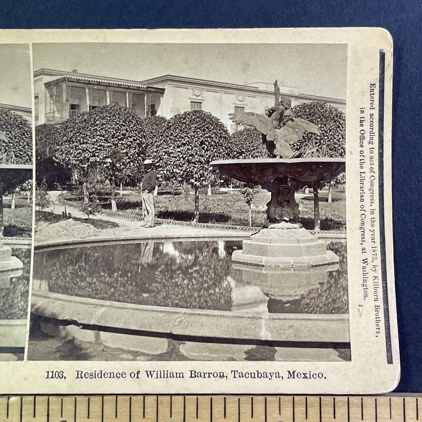 Estate Of William Barron Stereoview Mexico City BW Kilburn Antique c1873 X1567