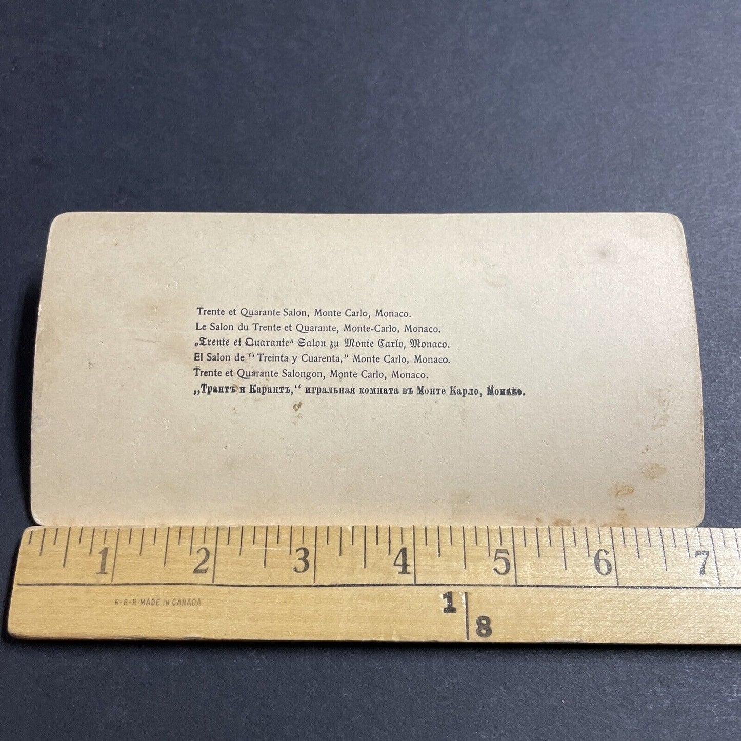 Antique 1897 Monte Carlo Poker Tables Monaco Stereoview Photo Card P5178
