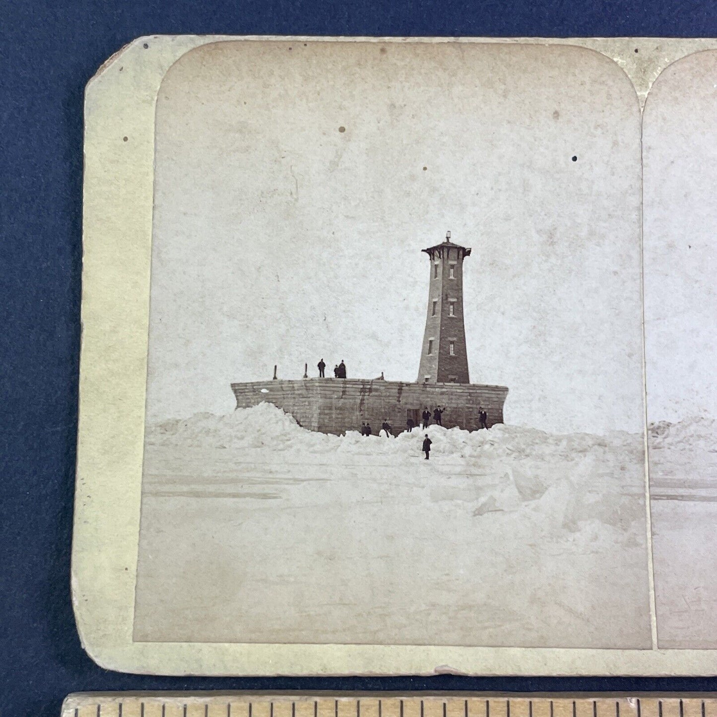 The Crib Water Station Chicago Illinois Stereoview Antique c1878 Y2421