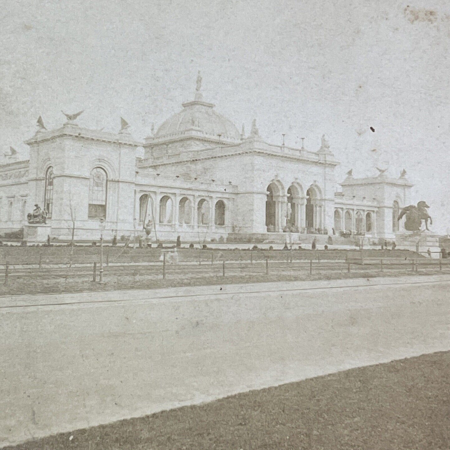 Memorial Hall Philadelphia Stereoview Edward L Wilson Antique 1876 X1346
