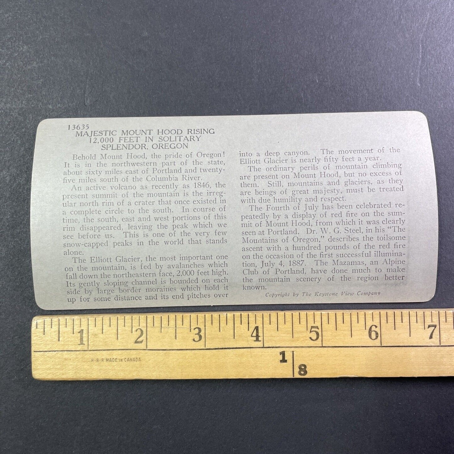 Mount Hood Oregon Stereoview H.C. White Antique c1910s Y544