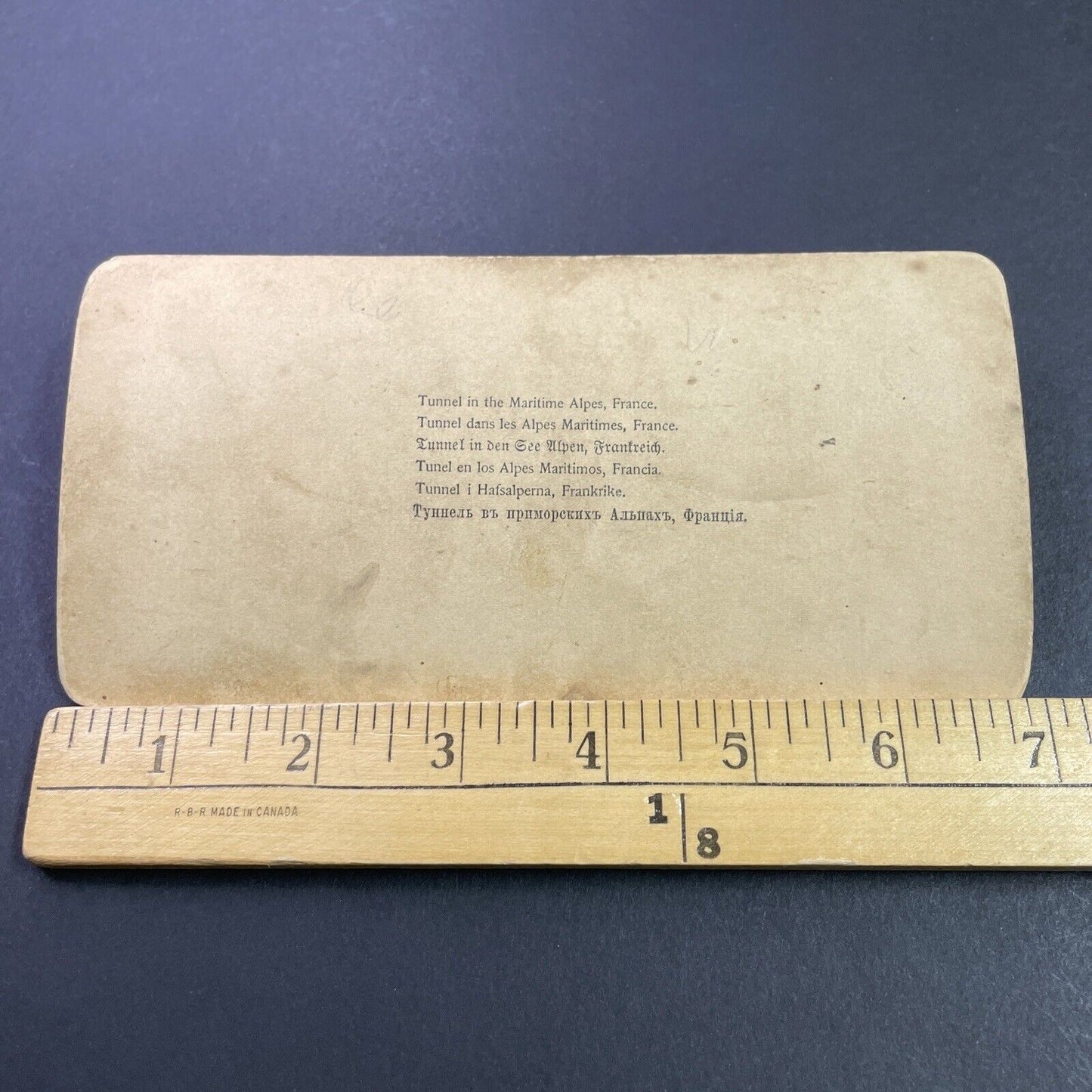 Antique 1894 Handmade Tunnel In French Alps Stereoview Photo Card P3782