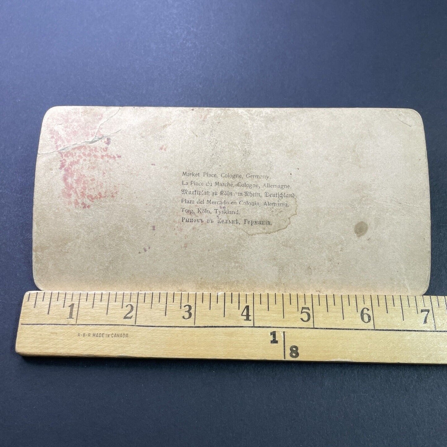 Antique 1894 Farmers Market Cologne Germany Stereoview Photo Card P3925