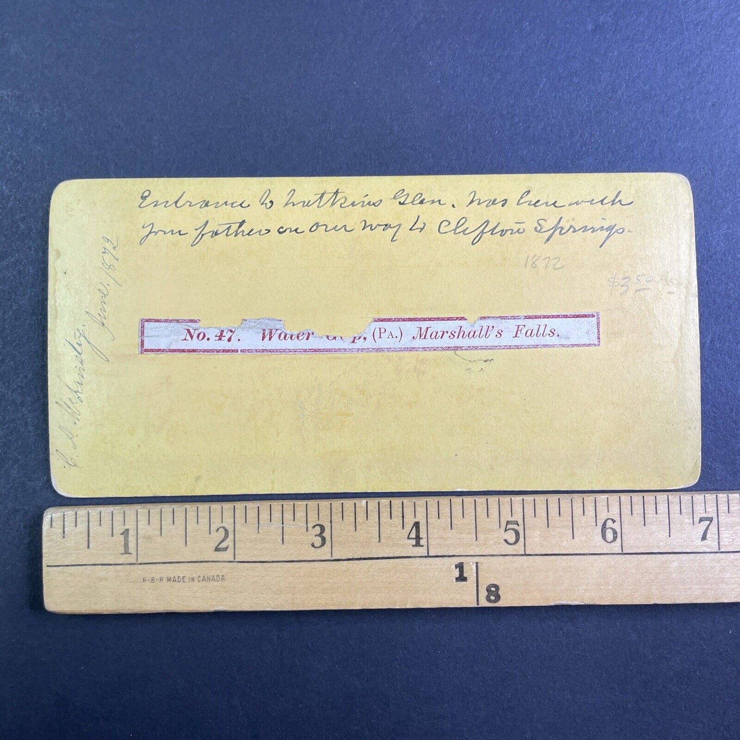 Marshall's Falls East Stroudsburg Stereoview Pennsylvania Antique c1870 X3852