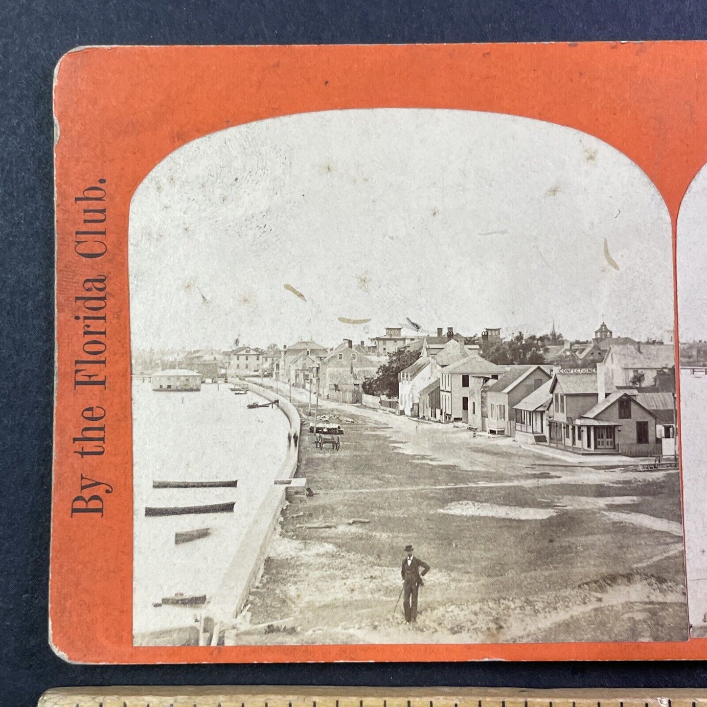 St. Augustine Forida City View Stereoview George Pierron c1870s Y059