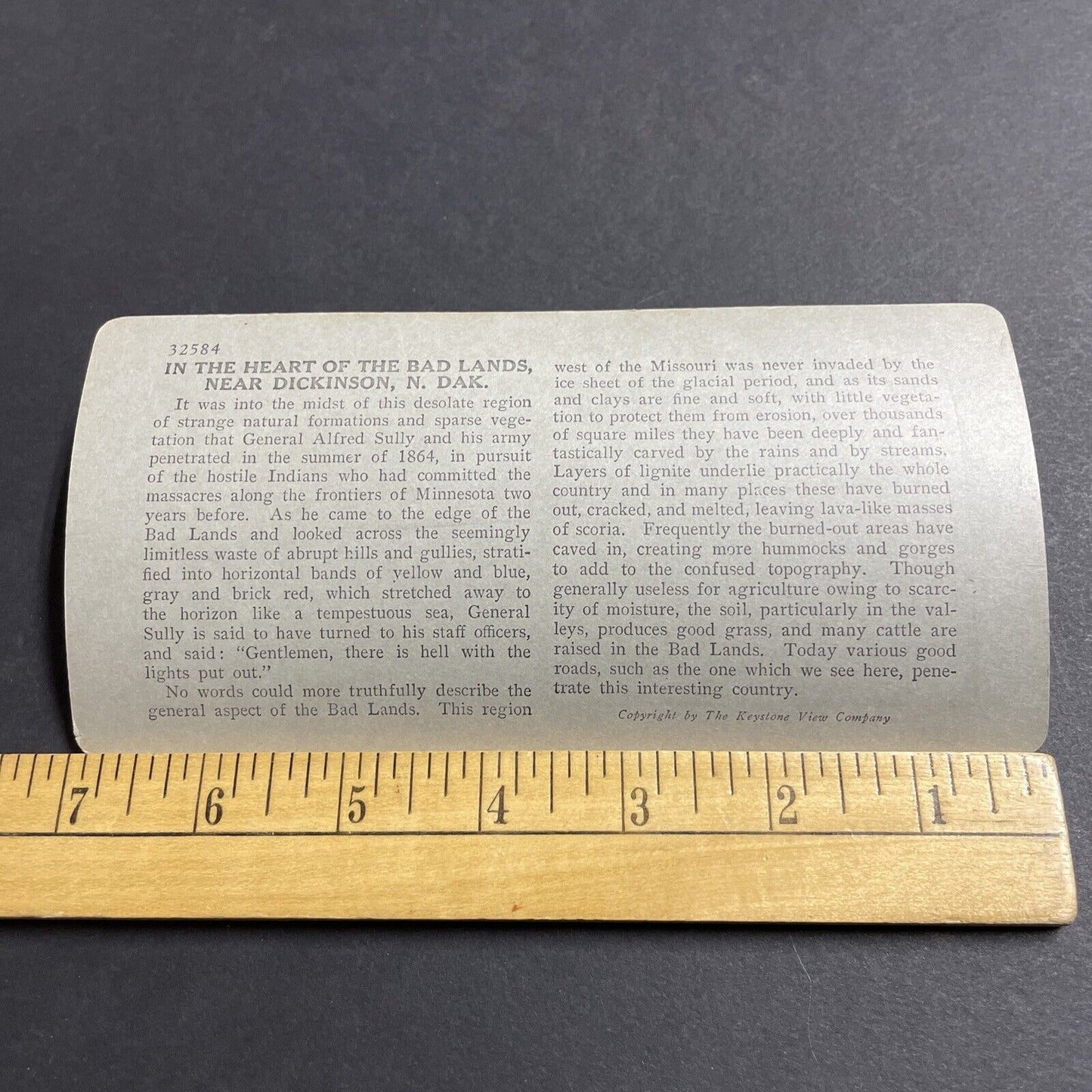 Antique 1910s Dickinson North Dakota Pyramids Stereoview Photo Card P5042
