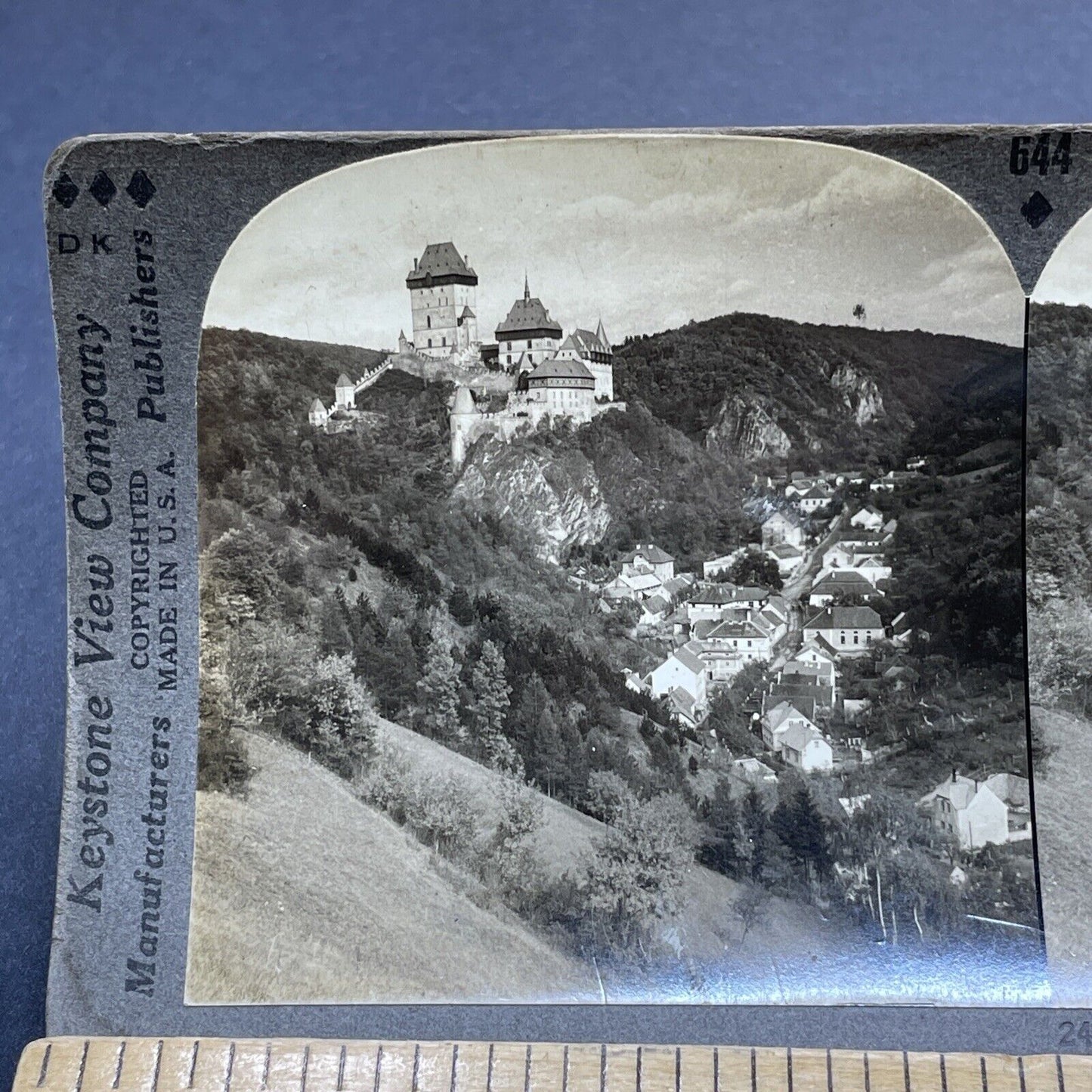Antique 1919 Prague Czech Republic Czechoslovakia Stereoview Photo Card P2056