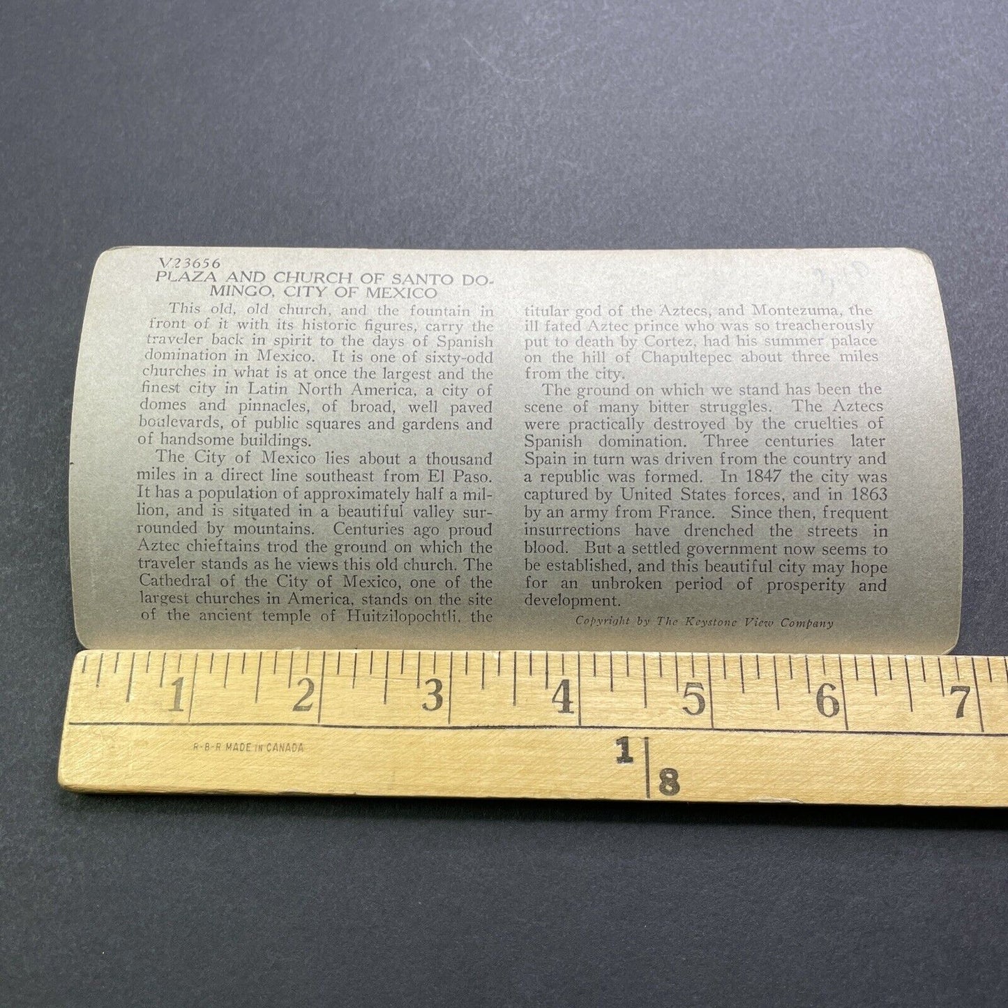Antique 1910s Mexican Bandido Mexico City Stereoview Photo Card V3600