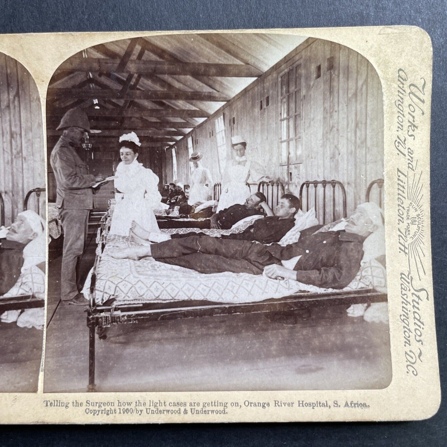 Antique 1900 Boer War Injured Soldiers Prieska SA Stereoview Photo Card P1650