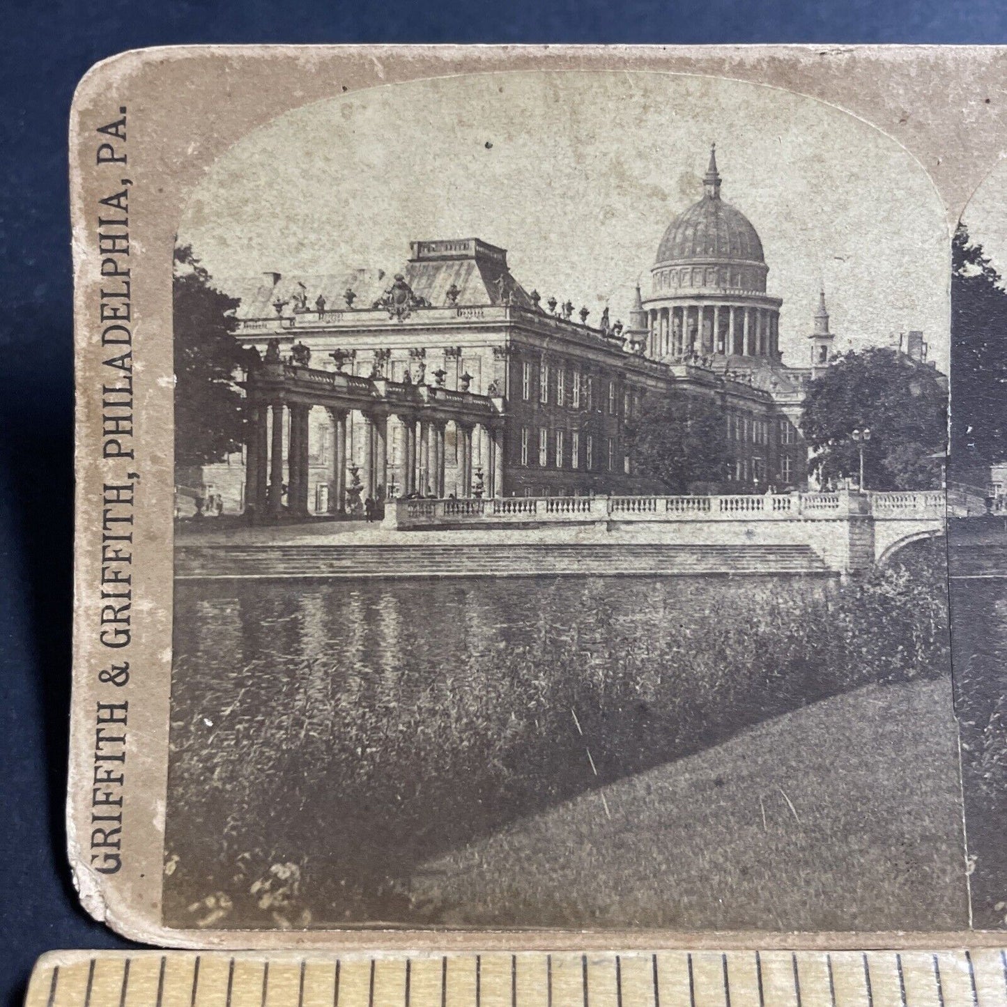 Antique 1880s Potsdam City Palace Germany Stereoview Photo Card P5122