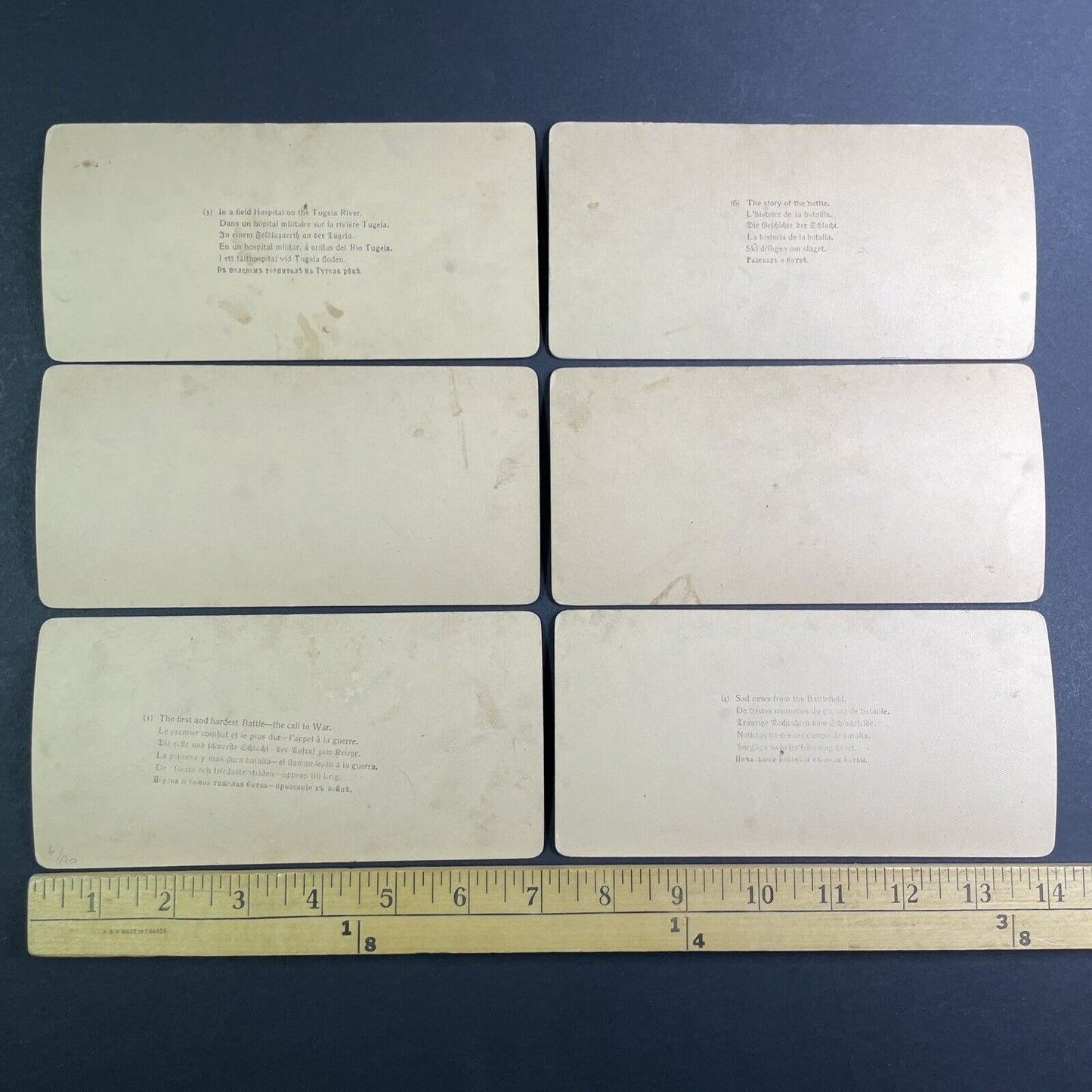 Lot of 6 Husband Goes to War Series #1-6 Stereoview Underwood c1900 Y1710