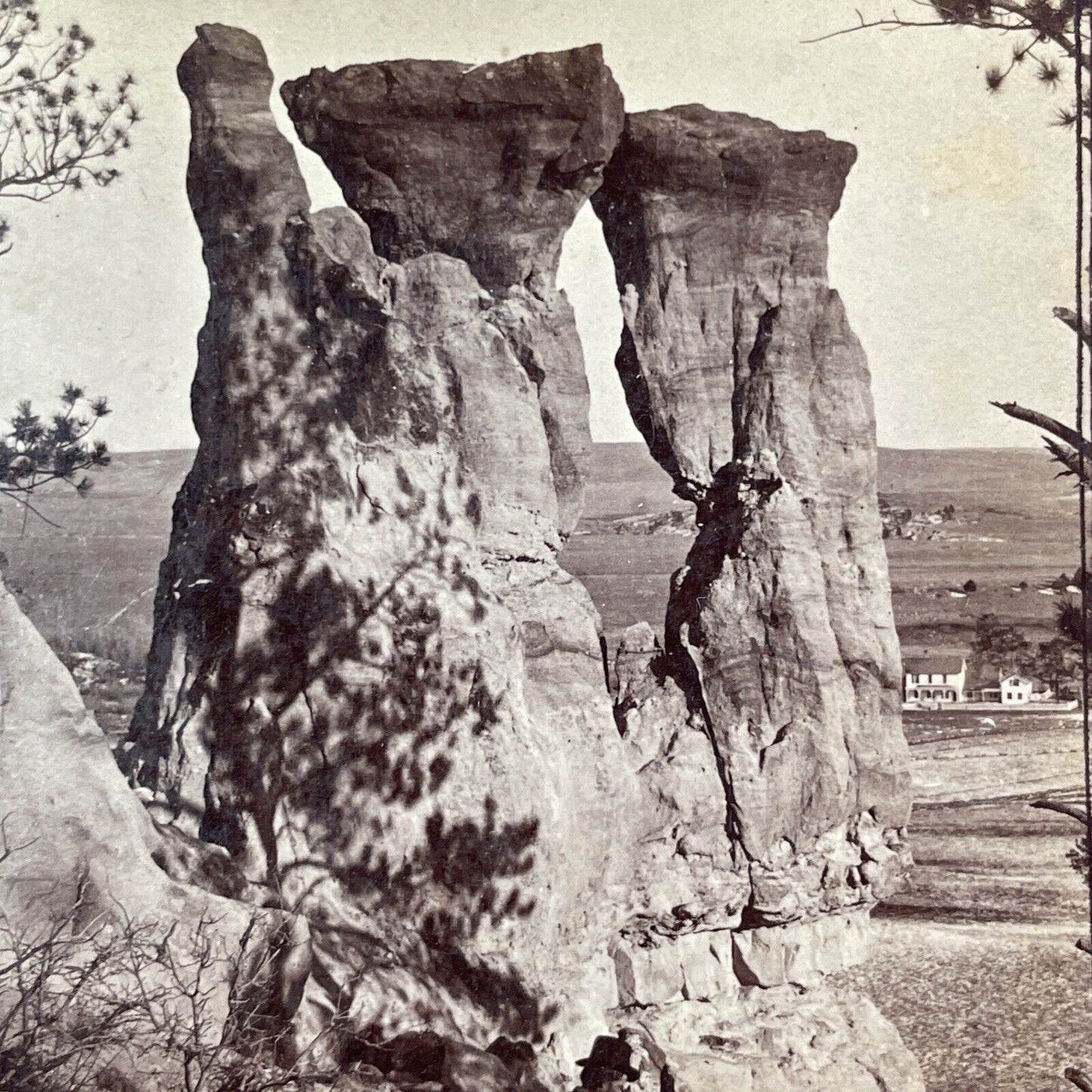Charles Weitfle Self-Portrait Stereoview Monument Park CO Antique c1878 X3647