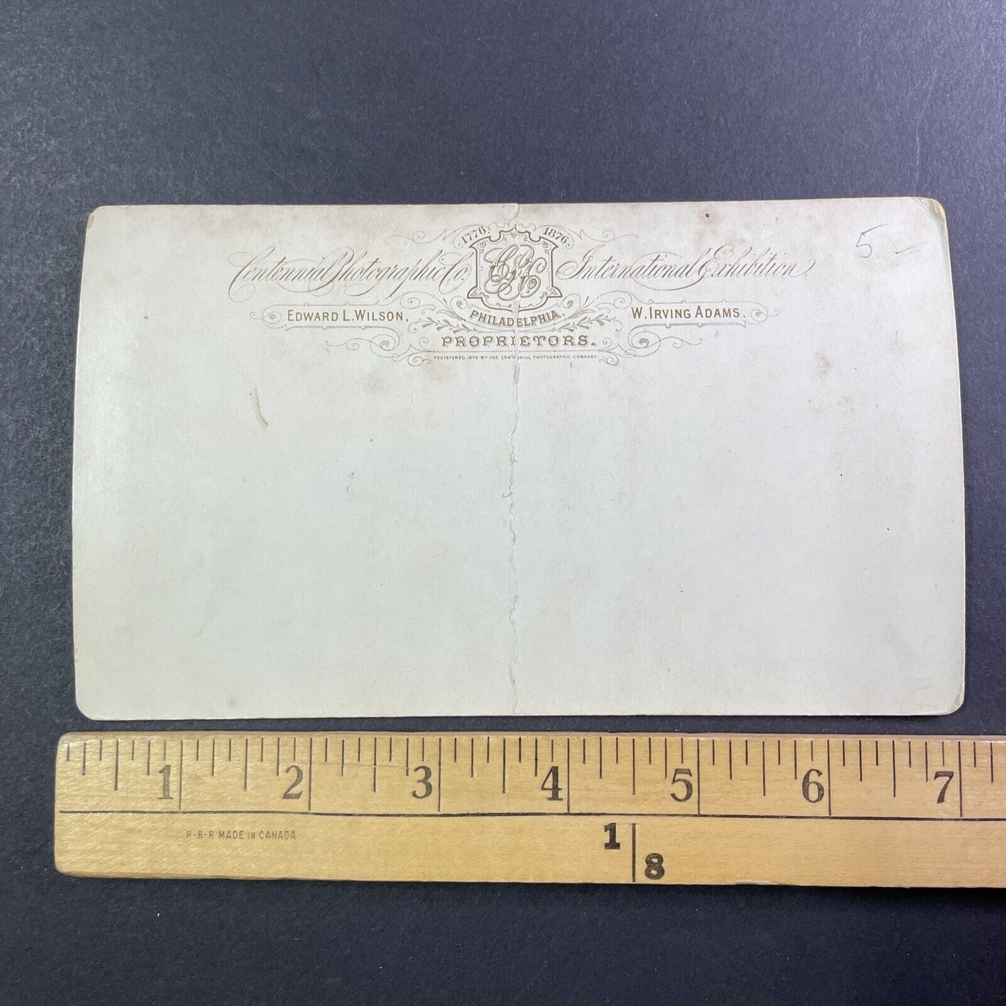 White Rose Marble Statue Philadelphia Stereoview Antique c1876 Y506 CREASE