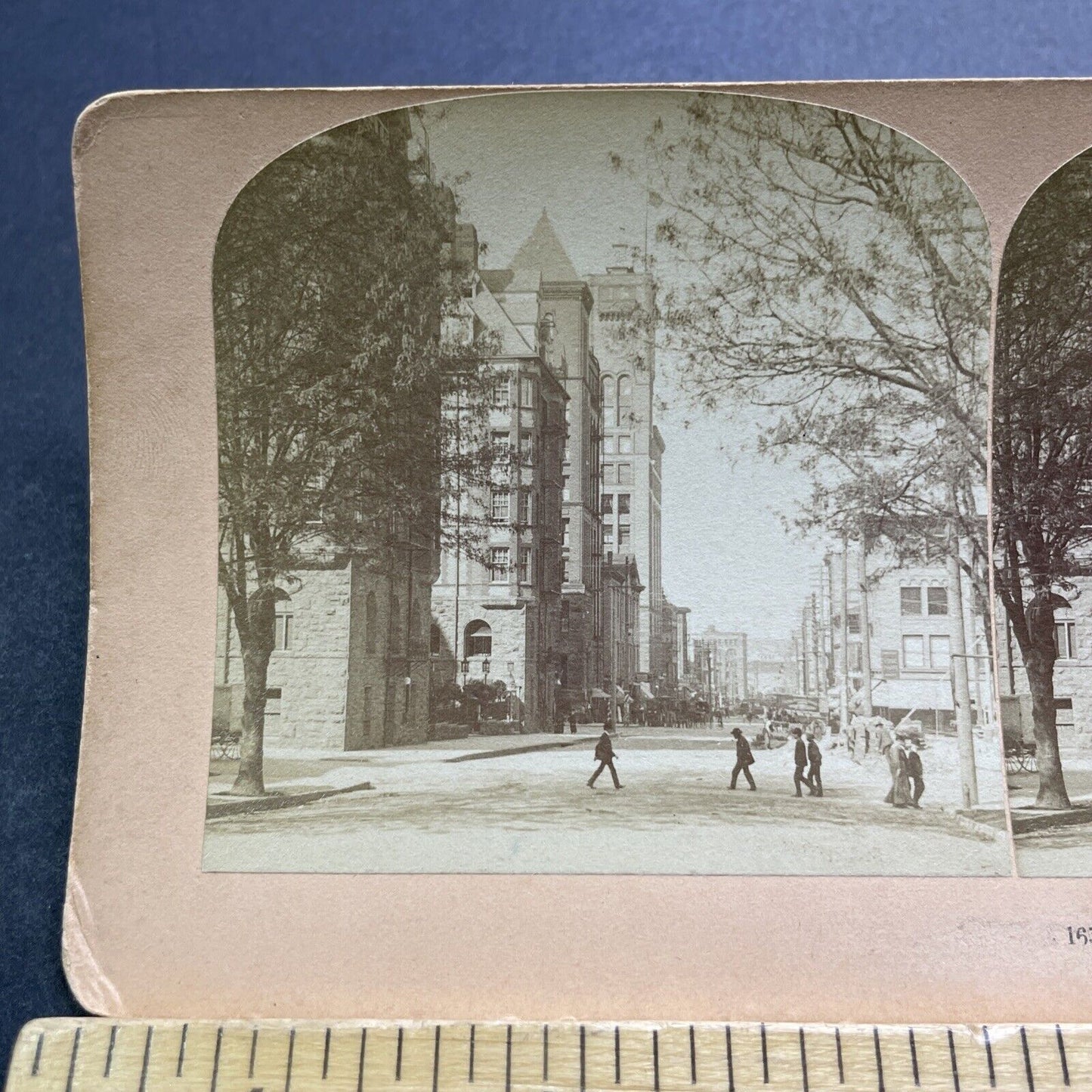 Antique 1905 Sixth Street 6th St Portland Oregon Stereoview Photo Card V3600