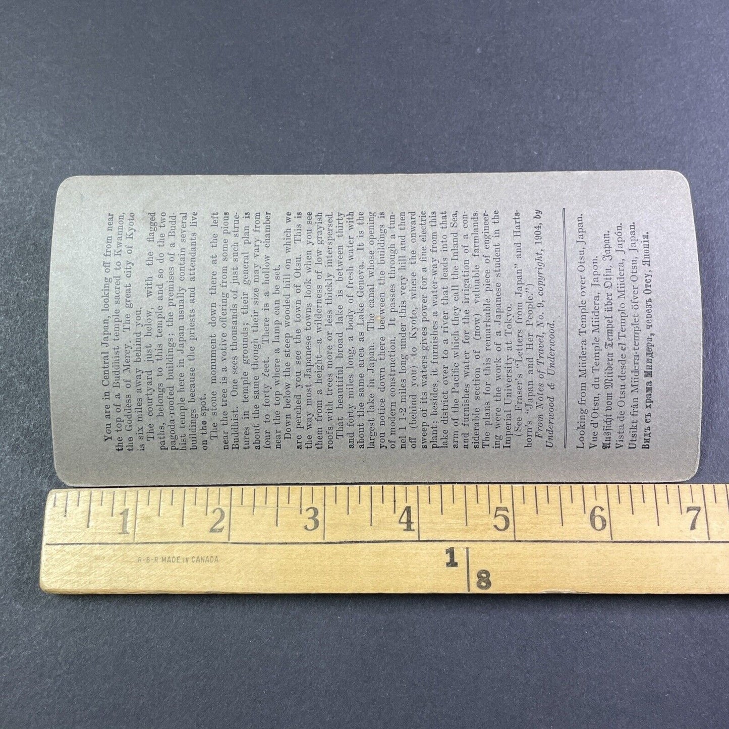 Otsu Village View Japan Stereoview Near Lake Biwa Antique c1904 Y2783