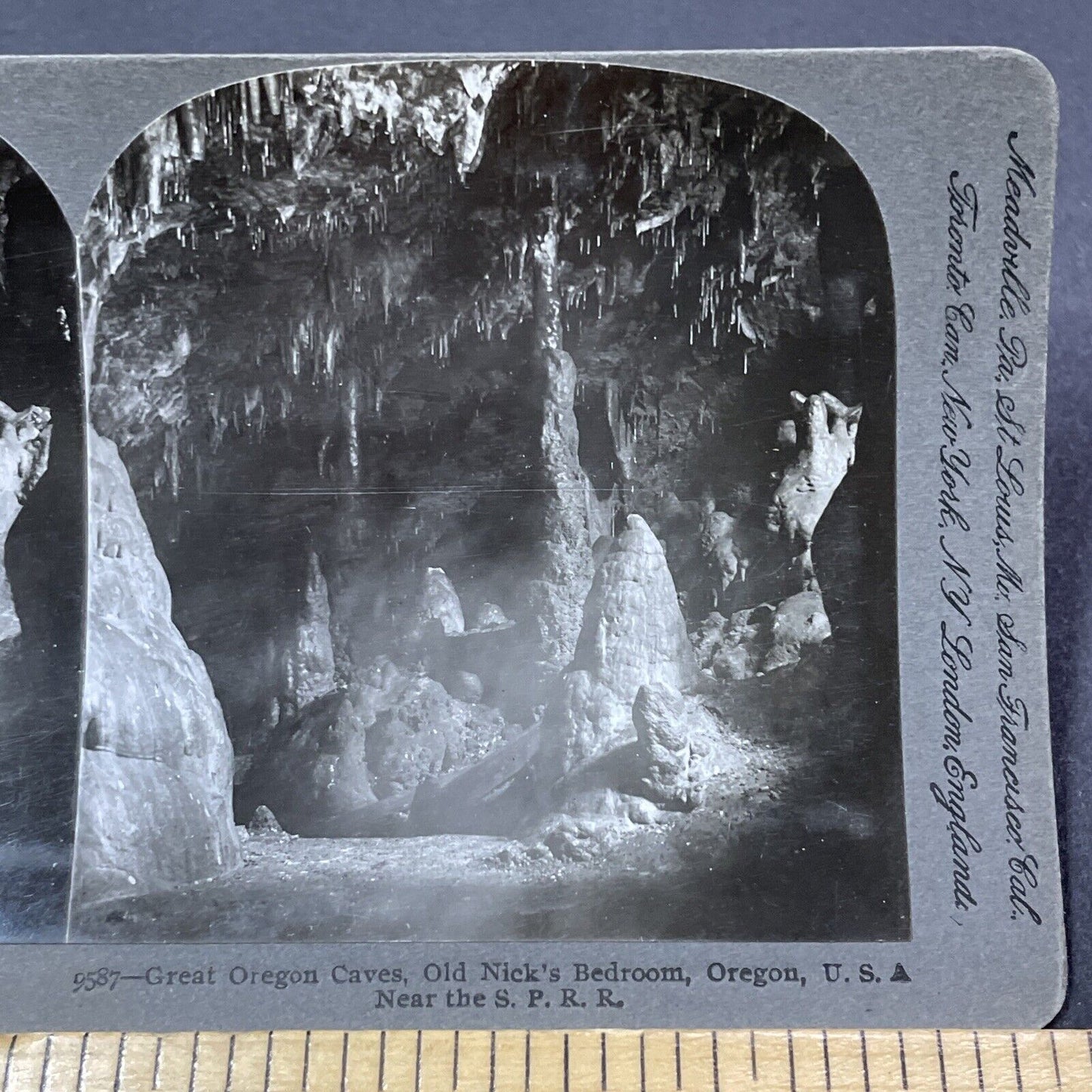 Antique 1906 Oregon Caves National Monument Stereoview Photo Card V1860