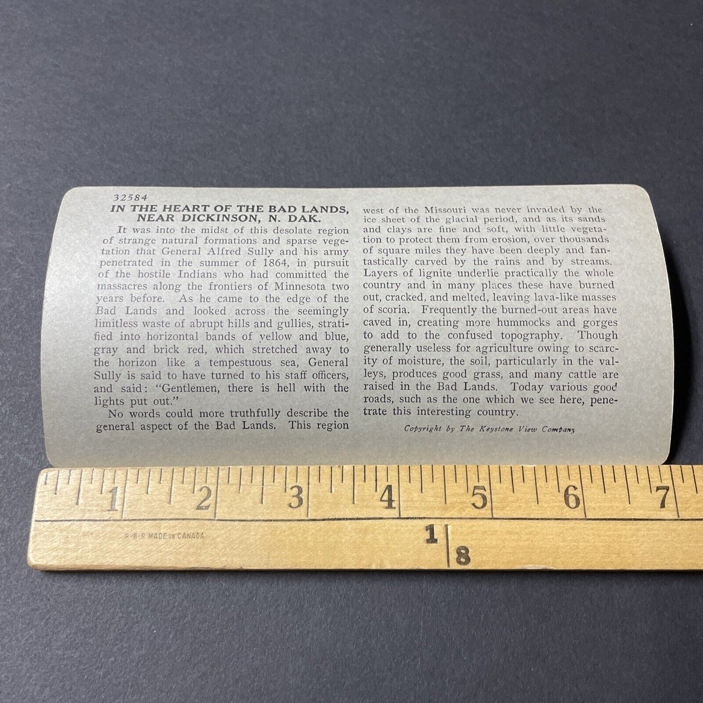 Antique 1920s The Pyramids Of Dickinson North Dakota Stereoview Photo Card V2827