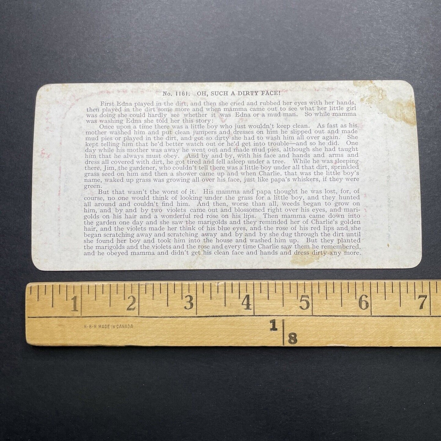 Antique 1905 Mother Washes Child's Face Stereoview Photo Card P580-011