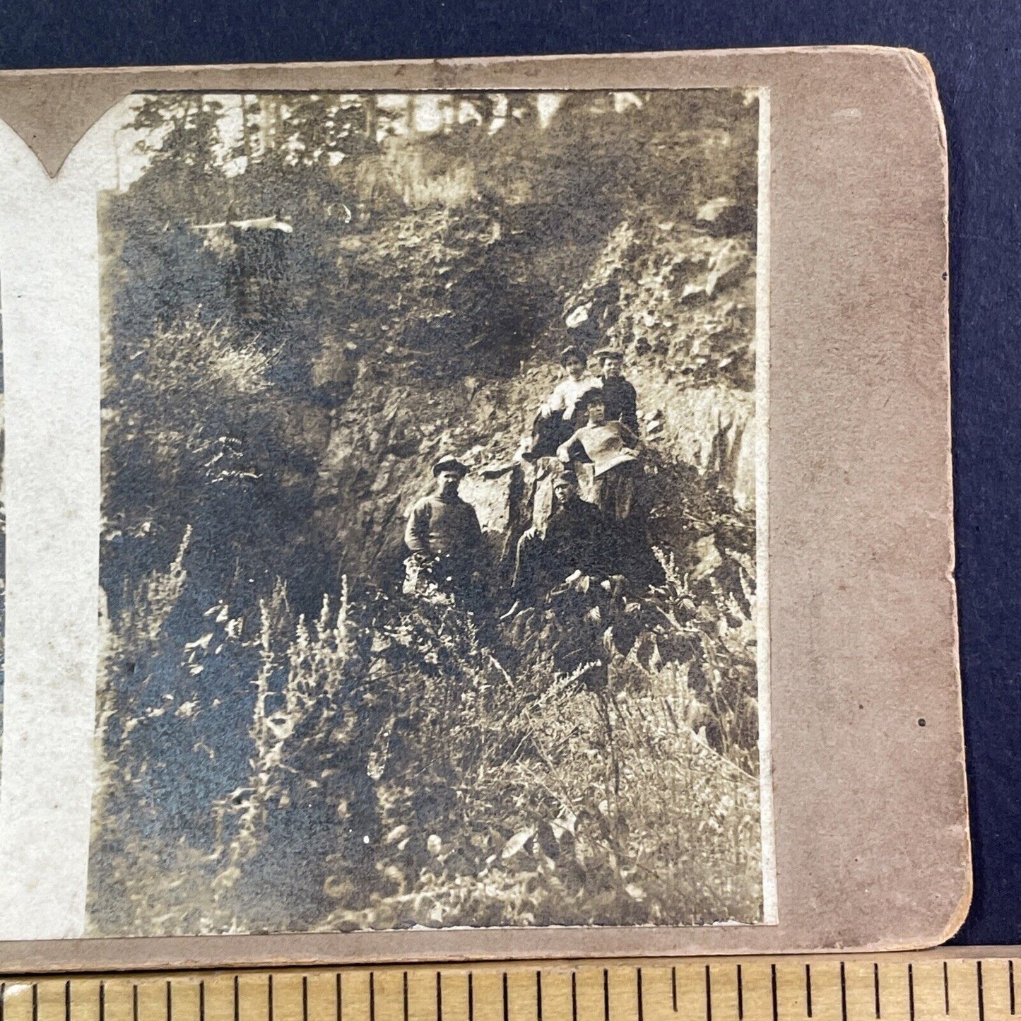 Copper Mountain Colorado Open Pit Prospectors Stereoview Antique c1870s X1910