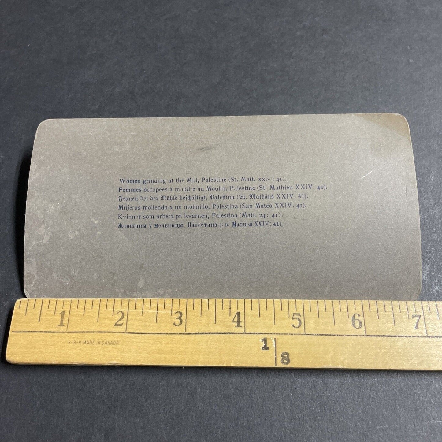 Antique 1900 Palestinian Women Making Flour Stereoview Photo Card P4434